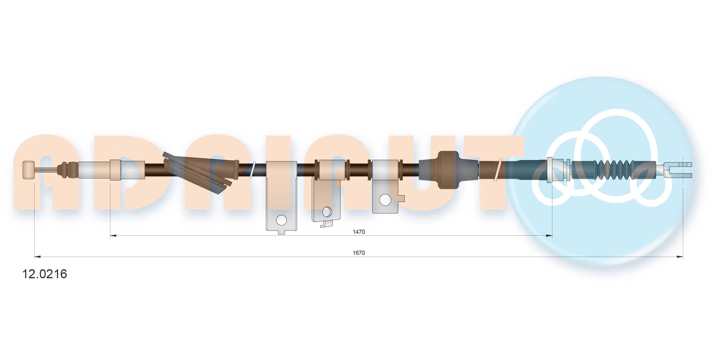 Handremkabel Adriauto 12.0216