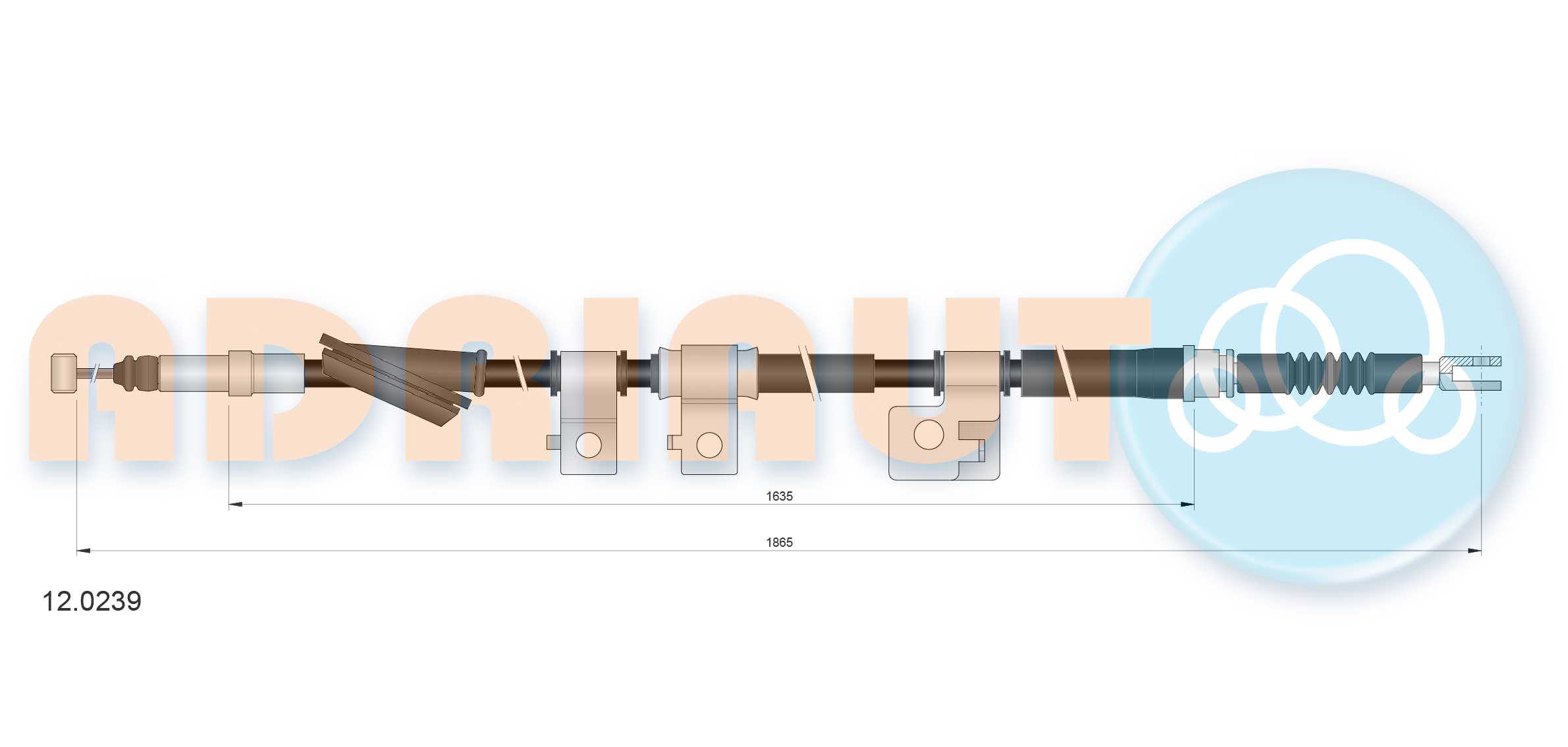 Handremkabel Adriauto 12.0239