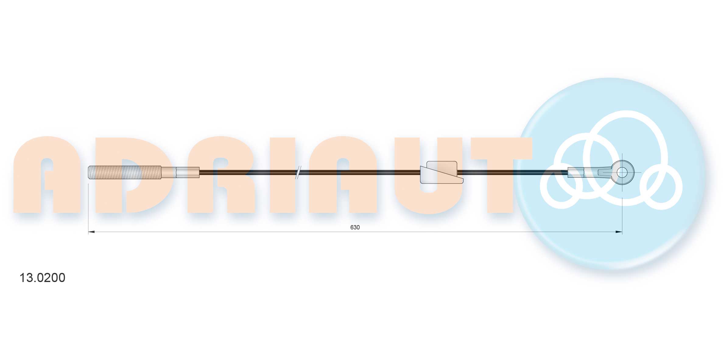 Handremkabel Adriauto 13.0200