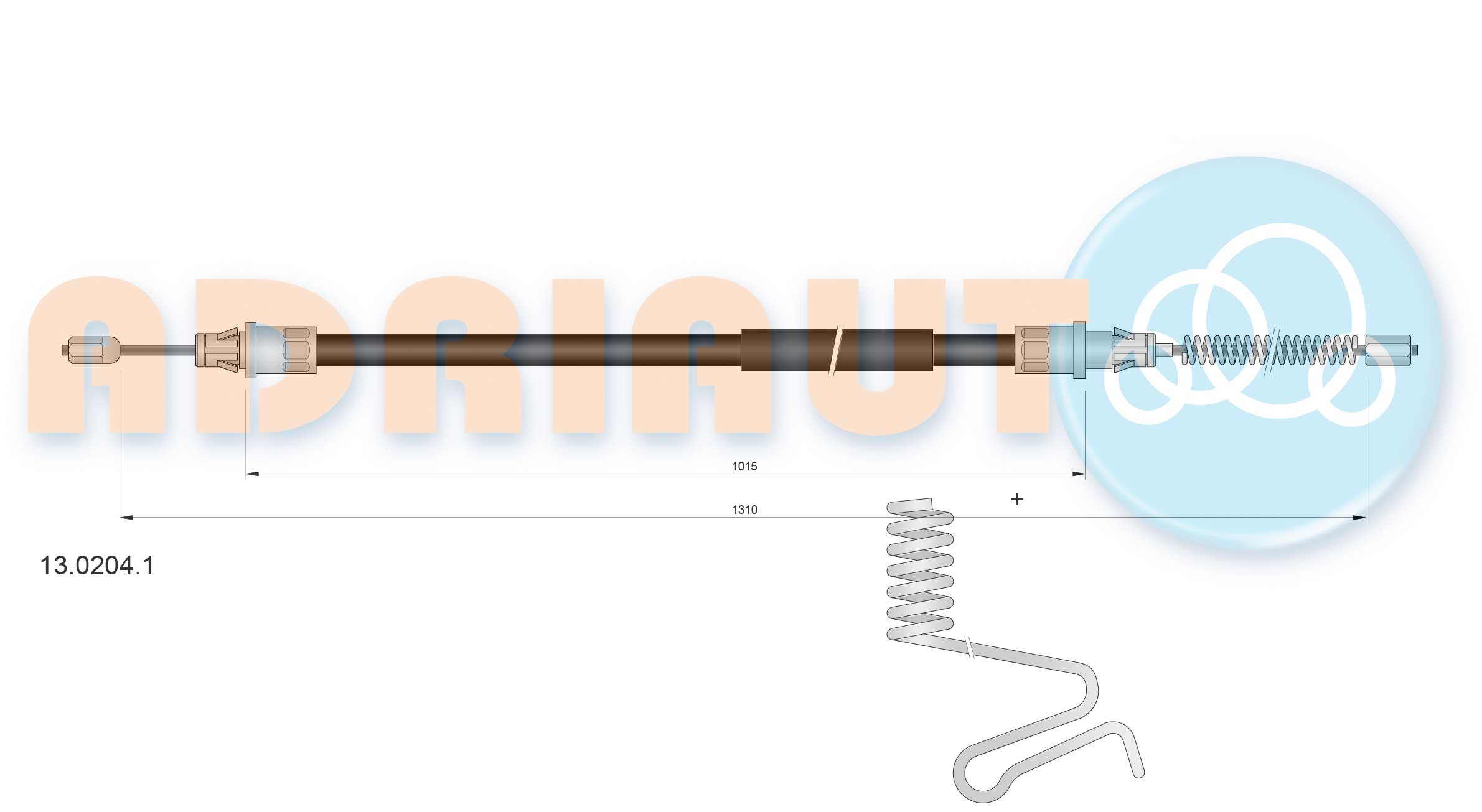 Handremkabel Adriauto 13.0204.1