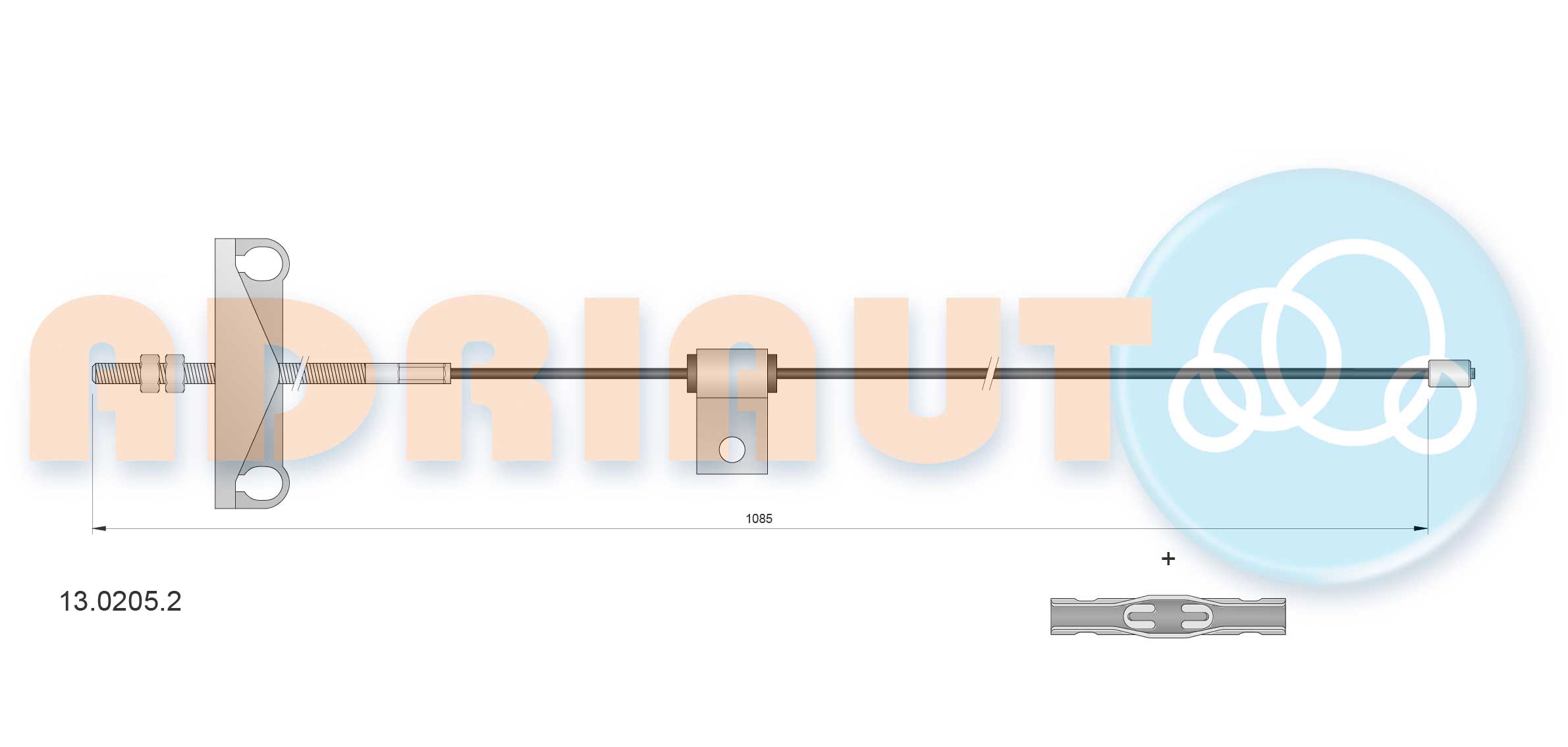 Handremkabel Adriauto 13.0205.2
