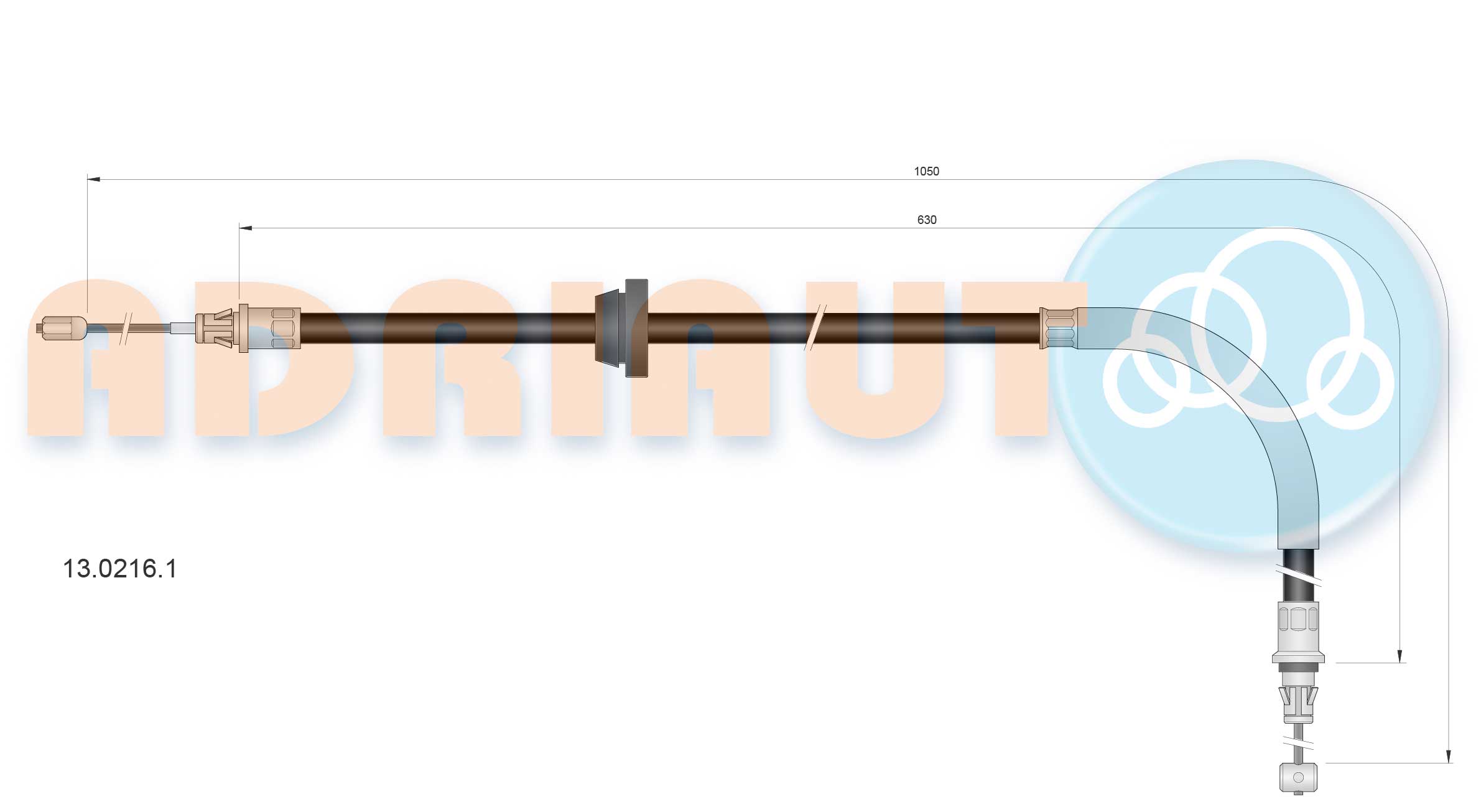 Handremkabel Adriauto 13.0216.1