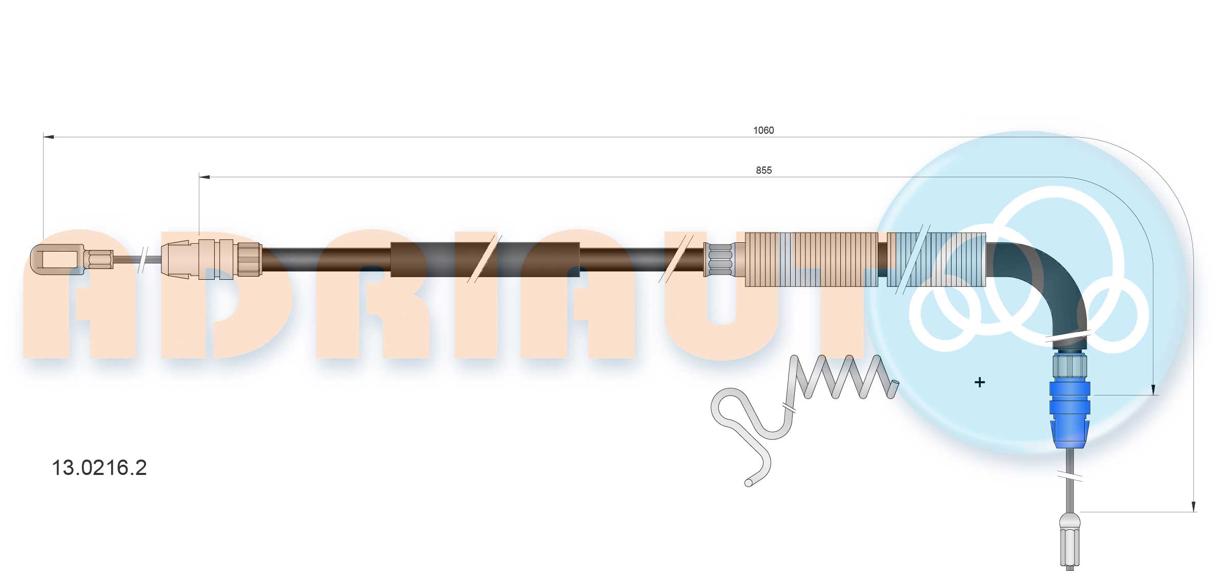 Handremkabel Adriauto 13.0216.2