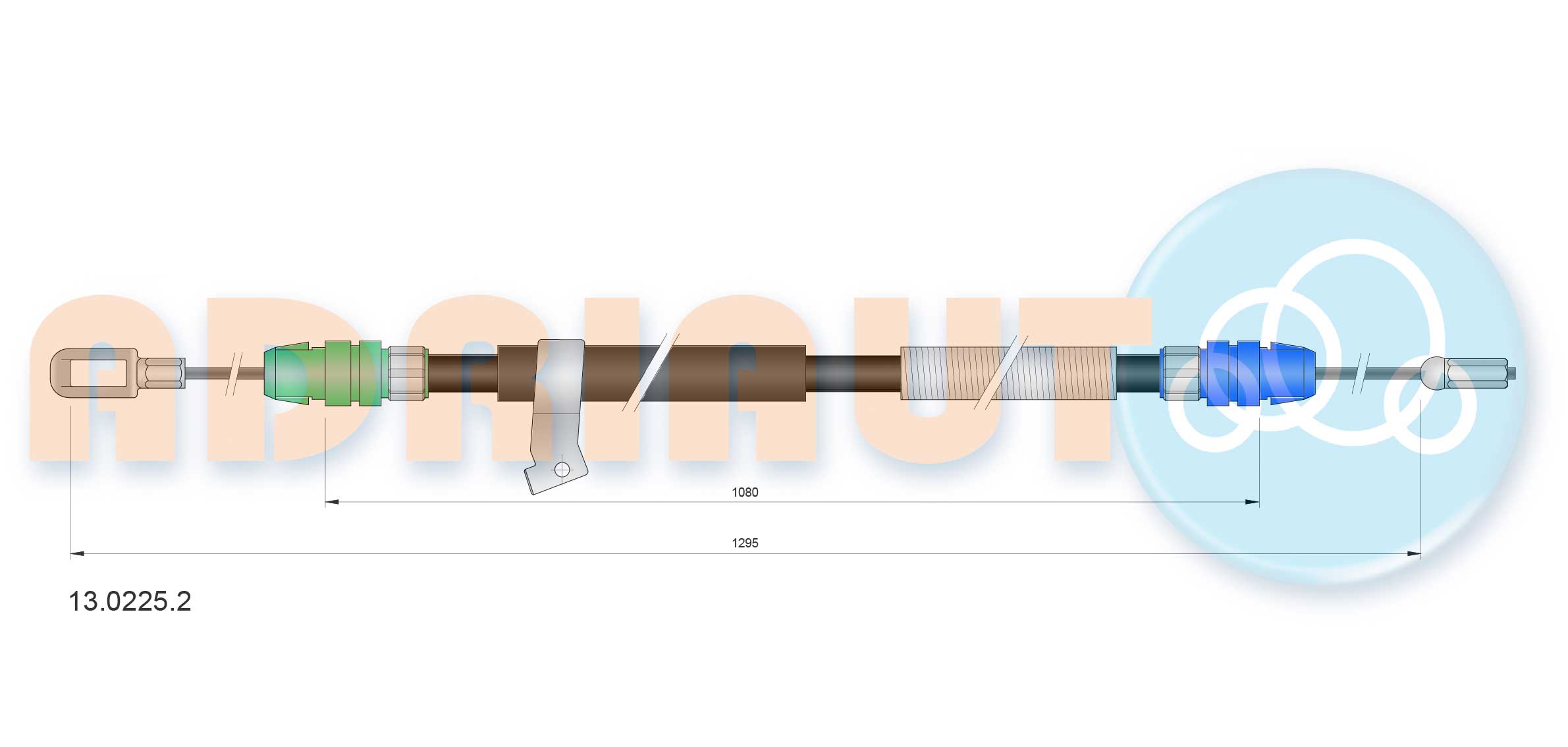 Handremkabel Adriauto 13.0225.2
