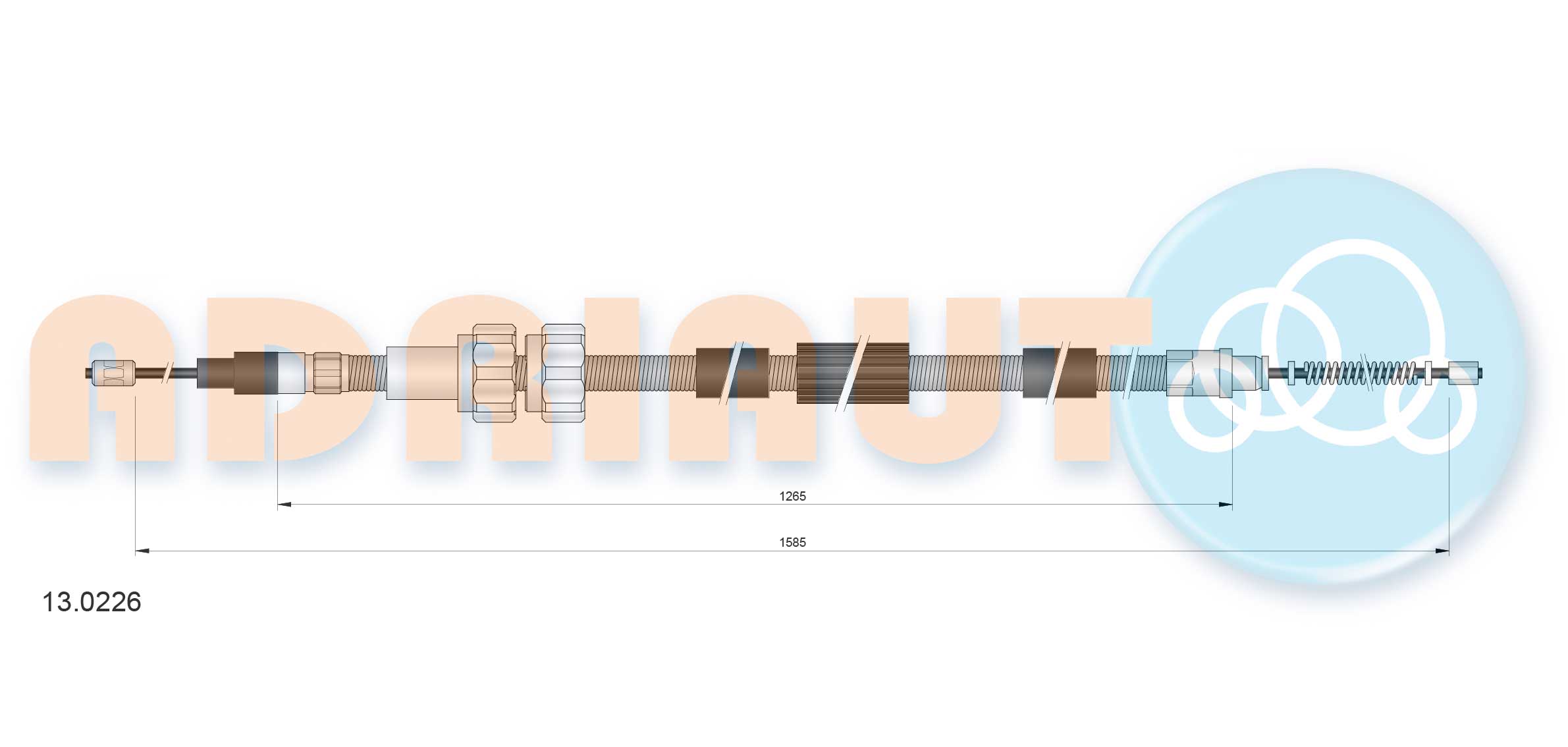 Handremkabel Adriauto 13.0226
