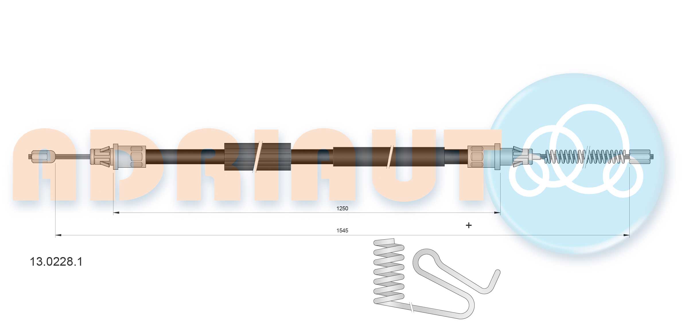Handremkabel Adriauto 13.0228.1