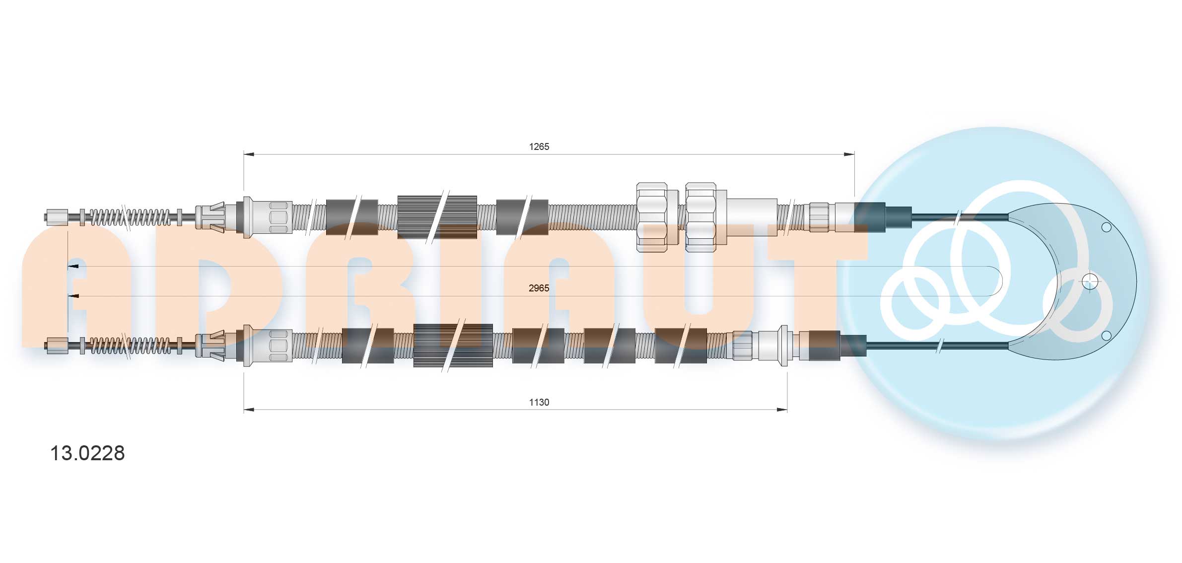Handremkabel Adriauto 13.0228