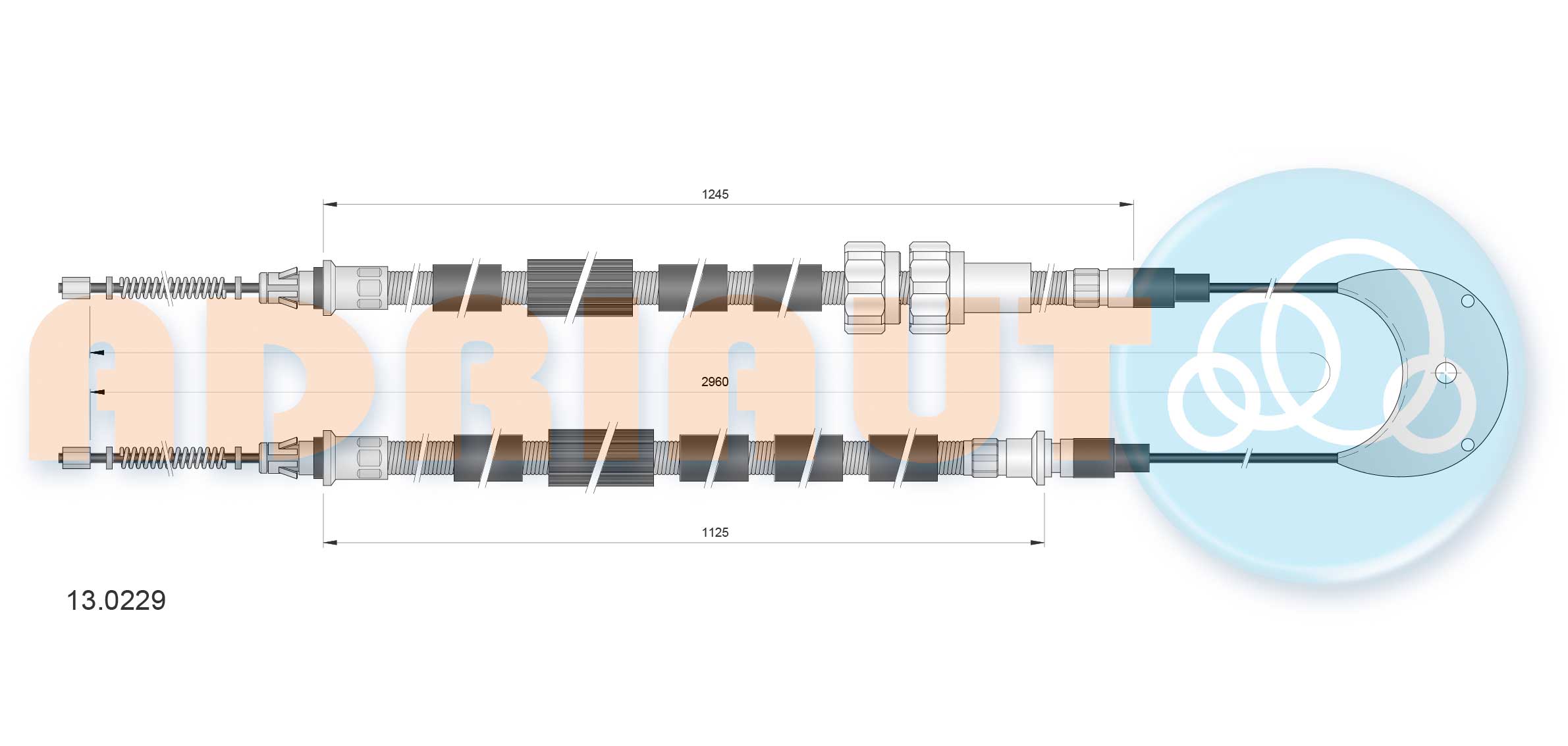 Handremkabel Adriauto 13.0229
