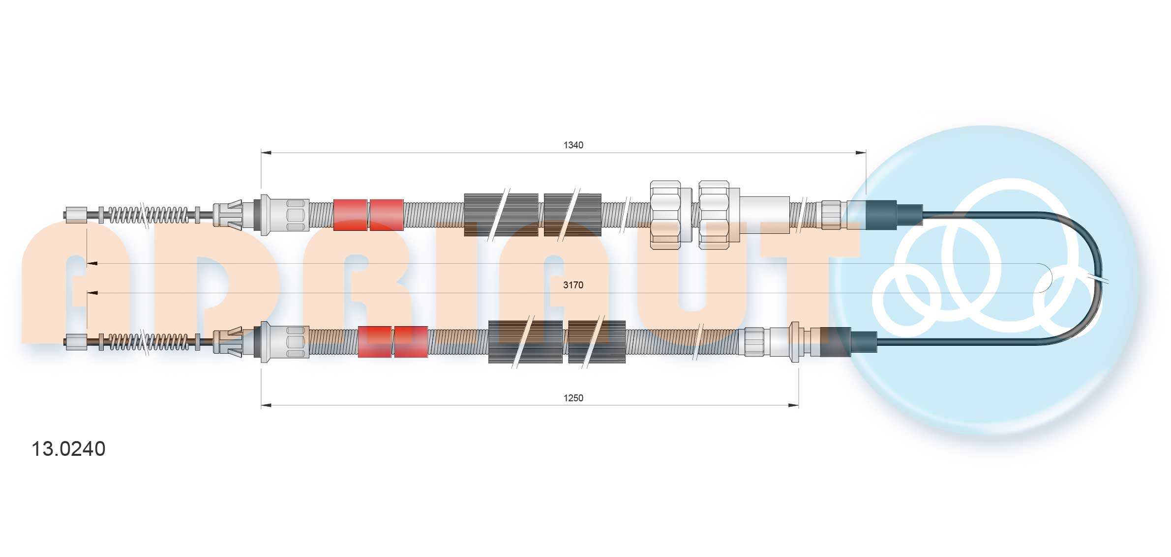 Handremkabel Adriauto 13.0240