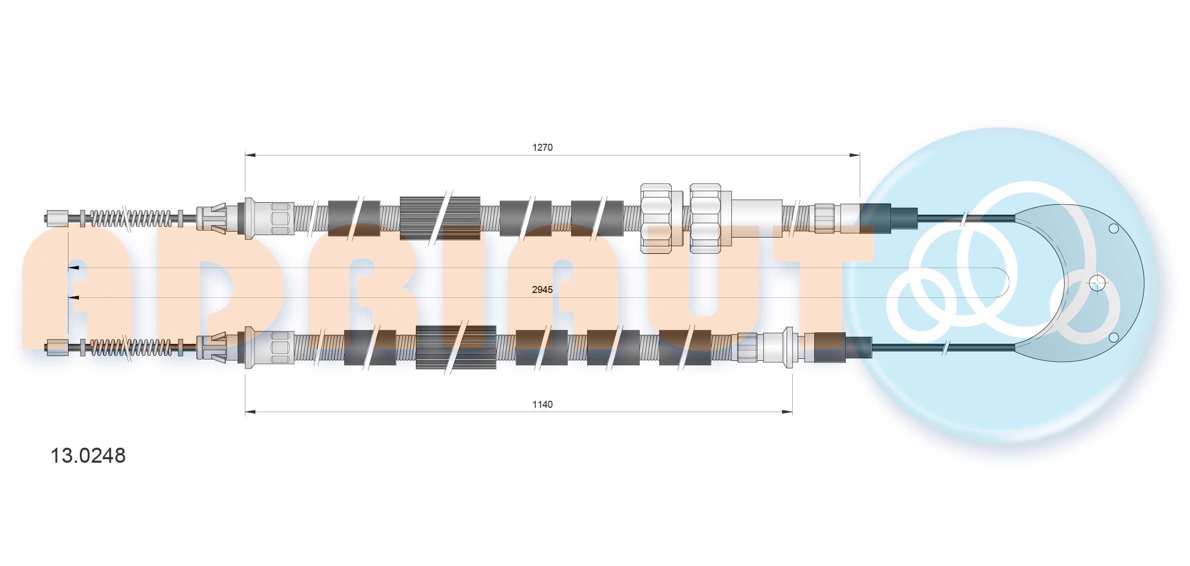 Handremkabel Adriauto 13.0248