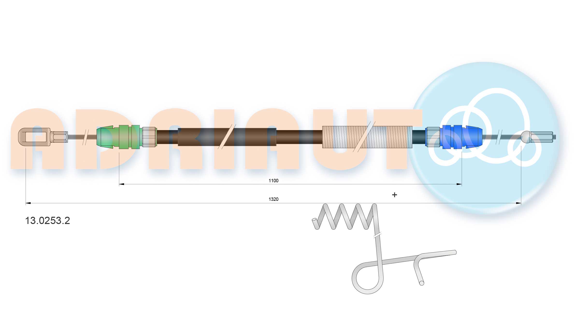 Handremkabel Adriauto 13.0253.2