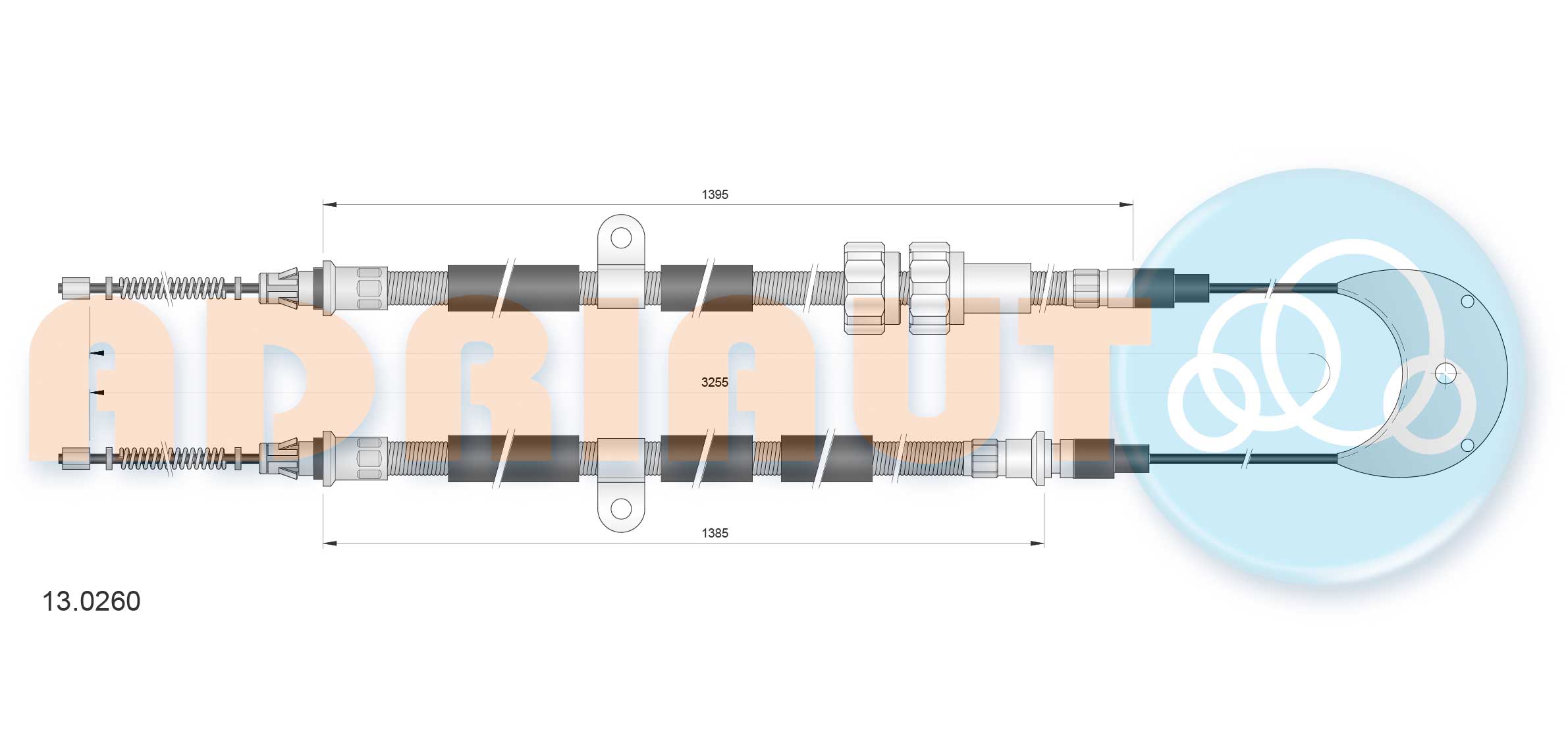 Handremkabel Adriauto 13.0260