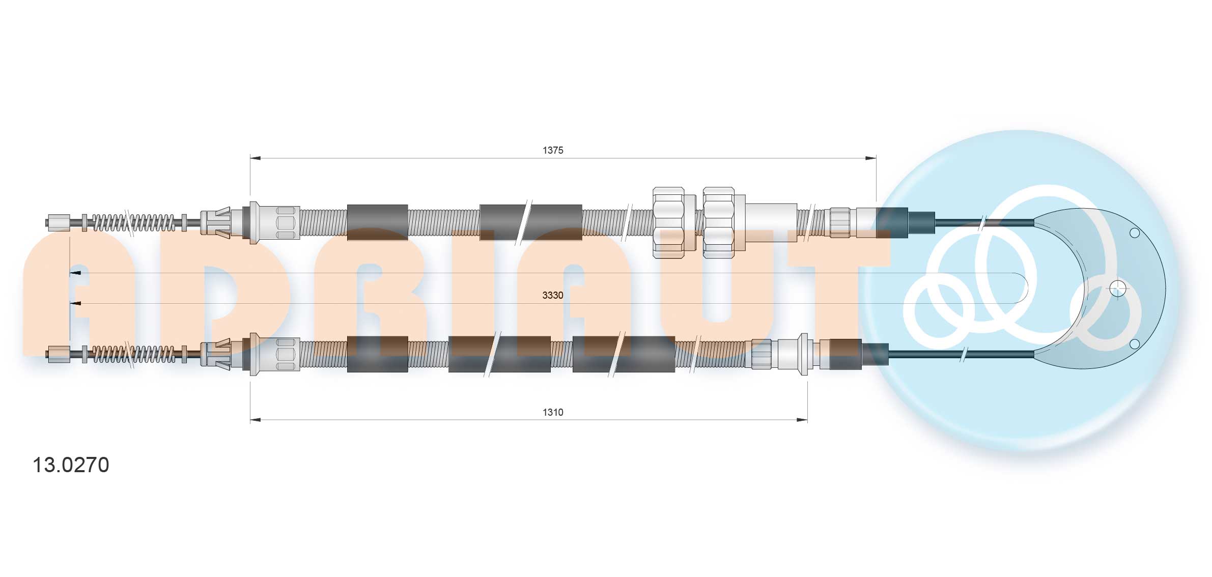 Handremkabel Adriauto 13.0270