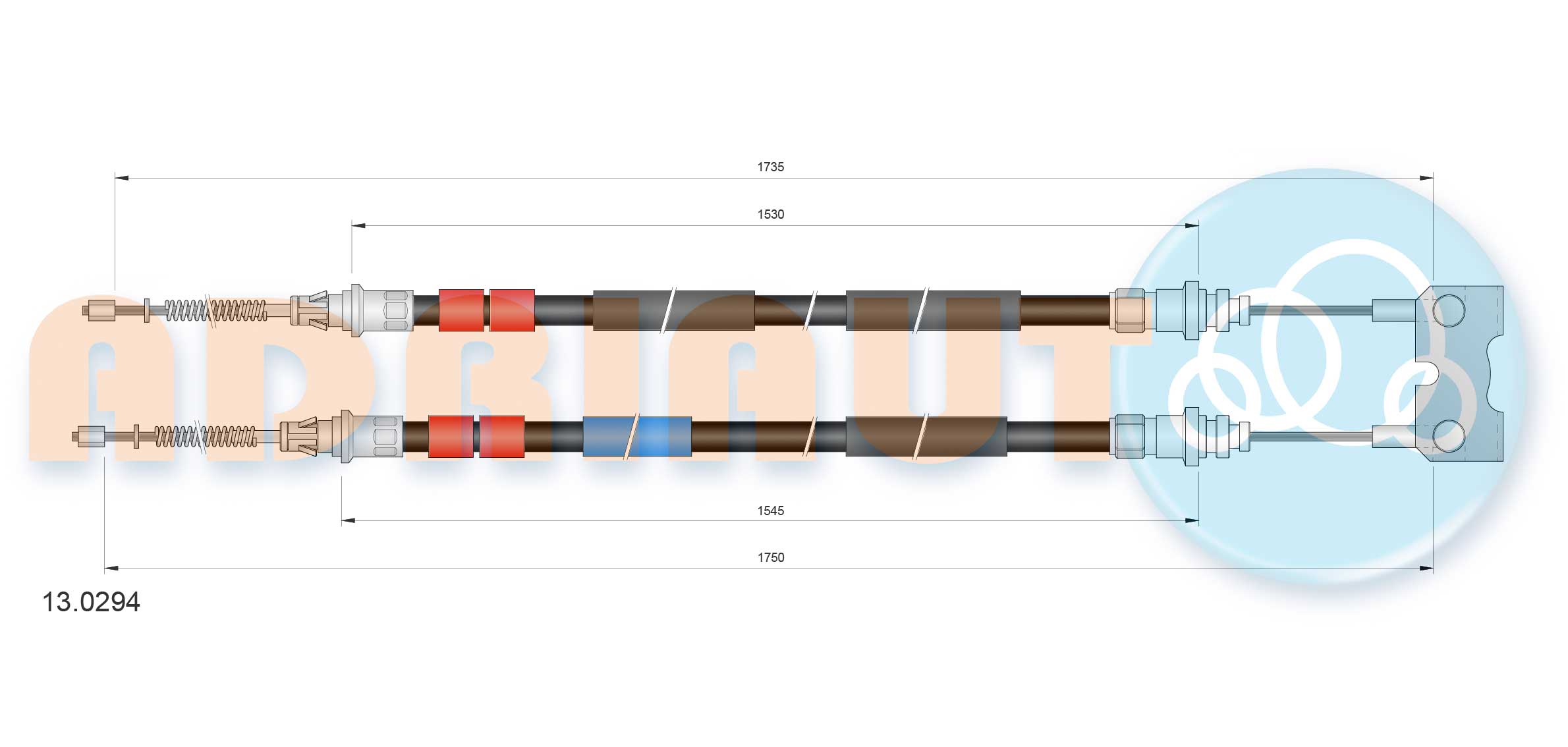 Handremkabel Adriauto 13.0294