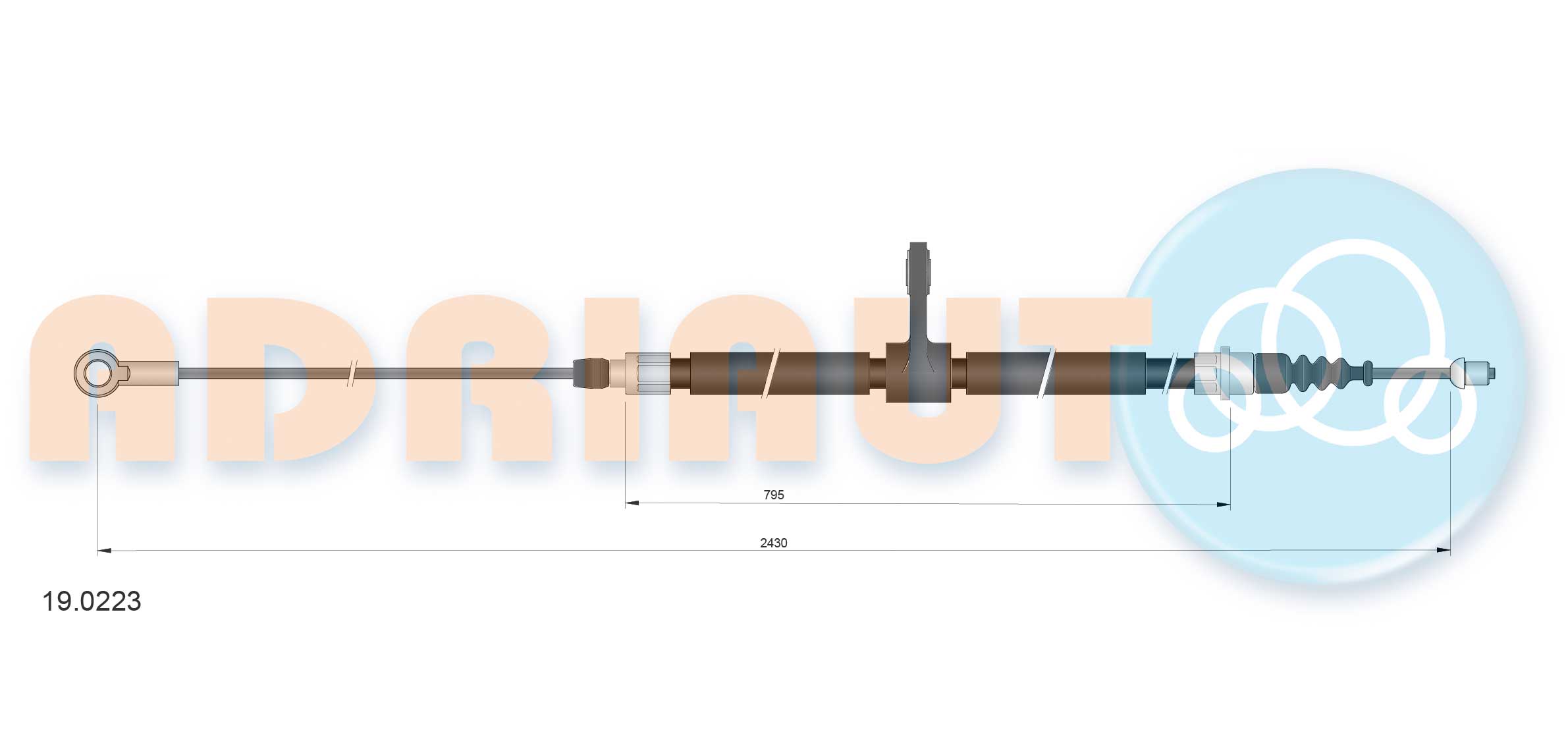 Handremkabel Adriauto 19.0223