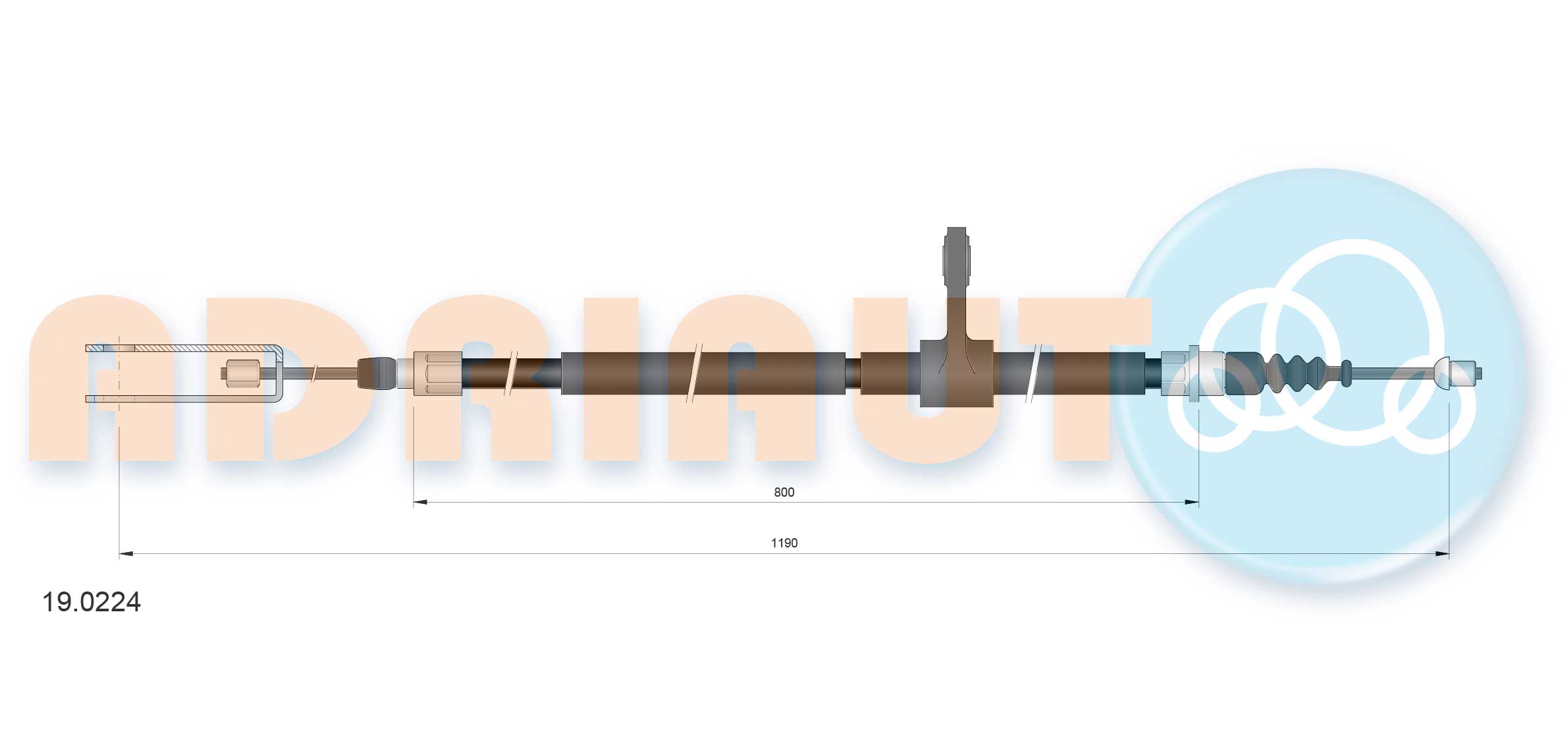 Handremkabel Adriauto 19.0224