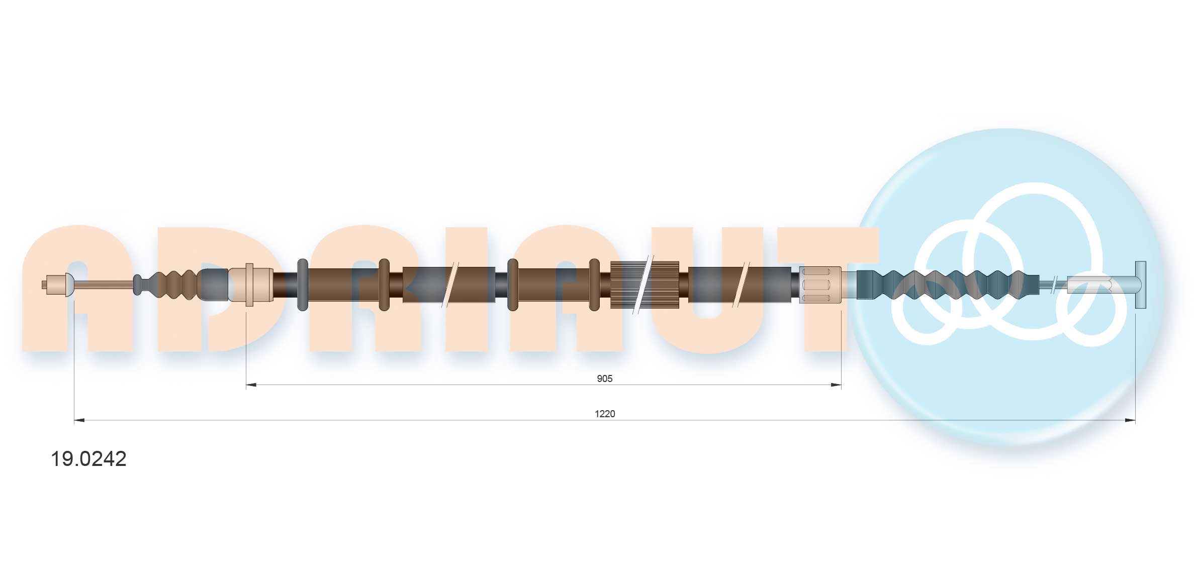 Handremkabel Adriauto 19.0242