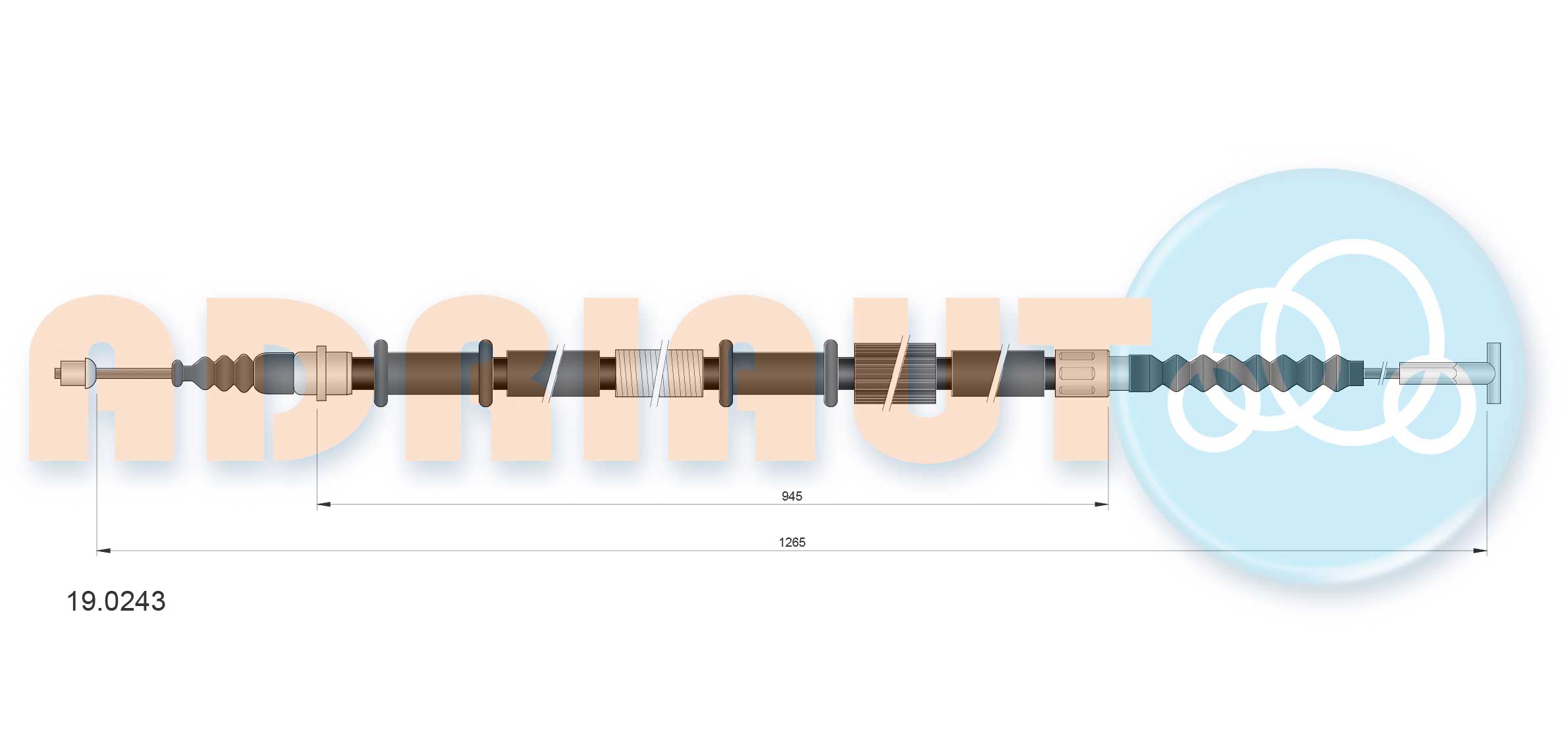 Handremkabel Adriauto 19.0243