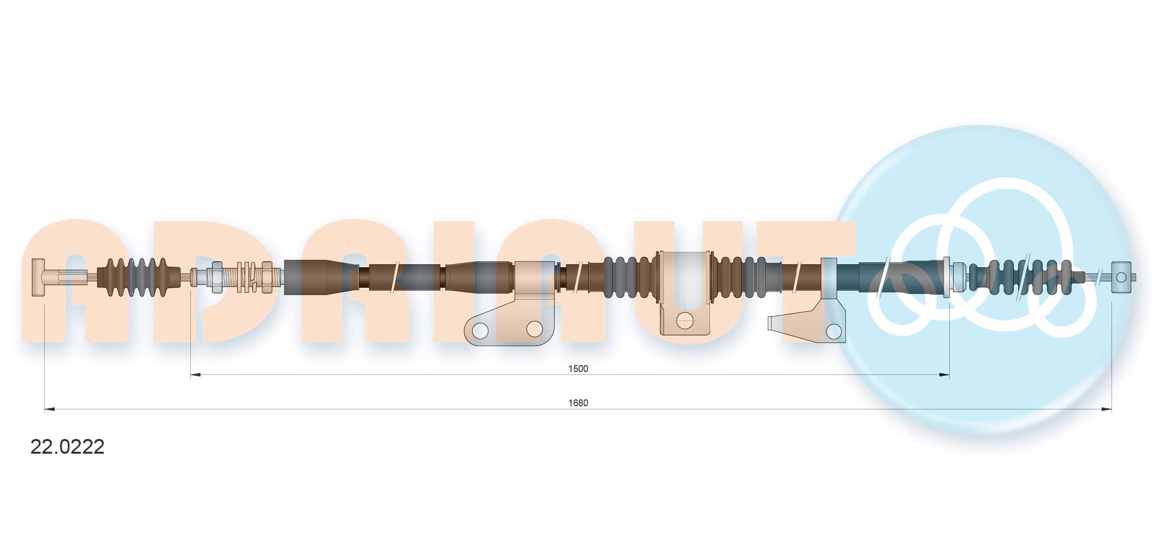 Handremkabel Adriauto 22.0222