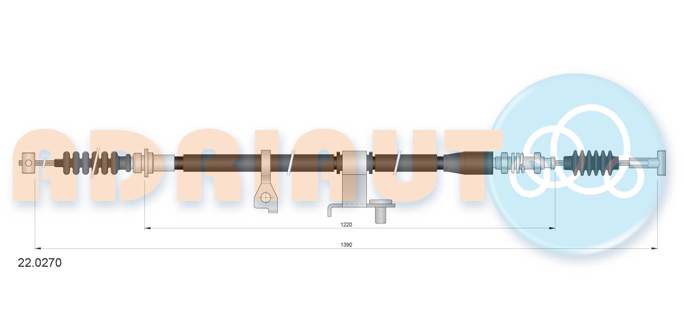 Handremkabel Adriauto 22.0270