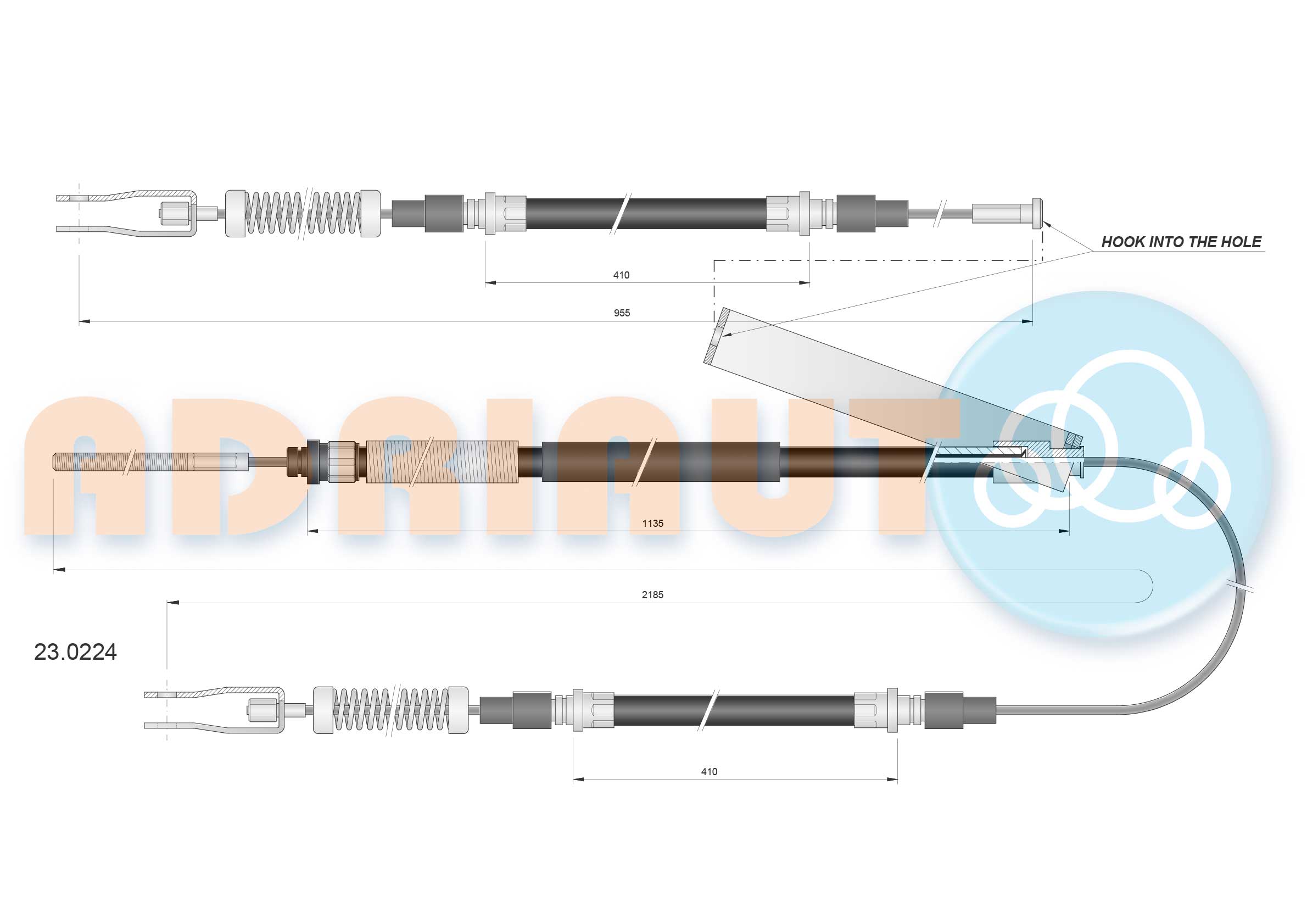 Handremkabel Adriauto 23.0224