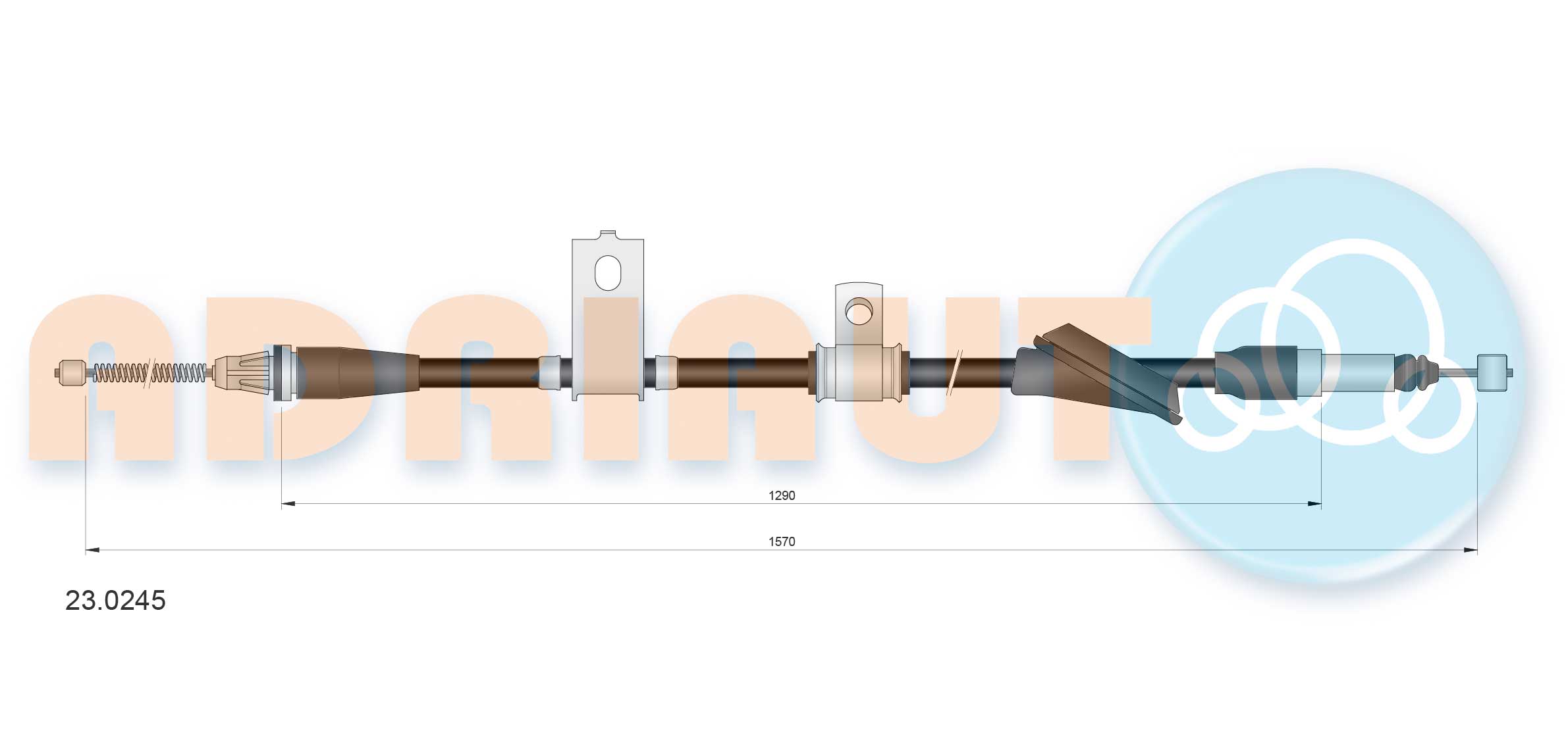 Handremkabel Adriauto 23.0245