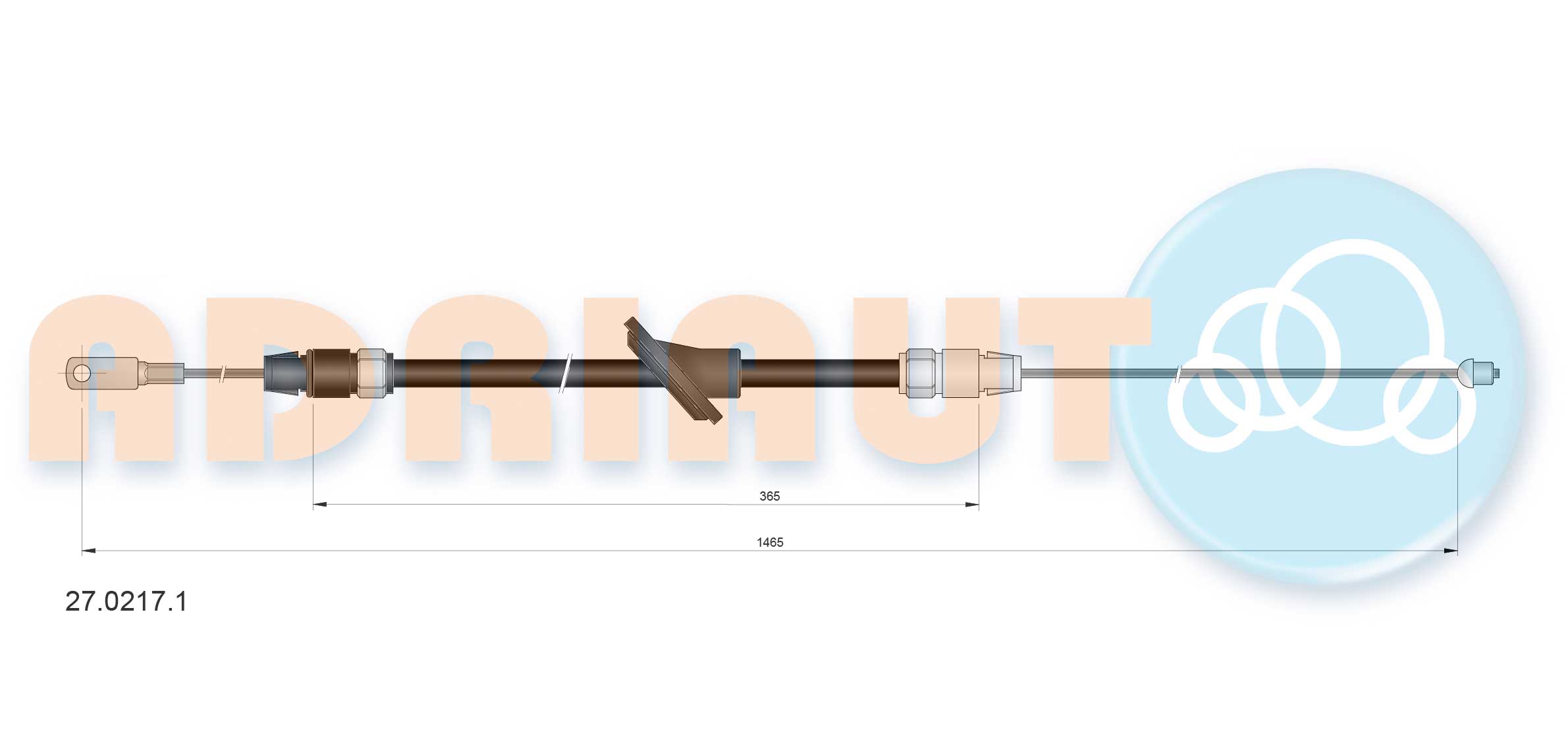 Handremkabel Adriauto 27.0217.1