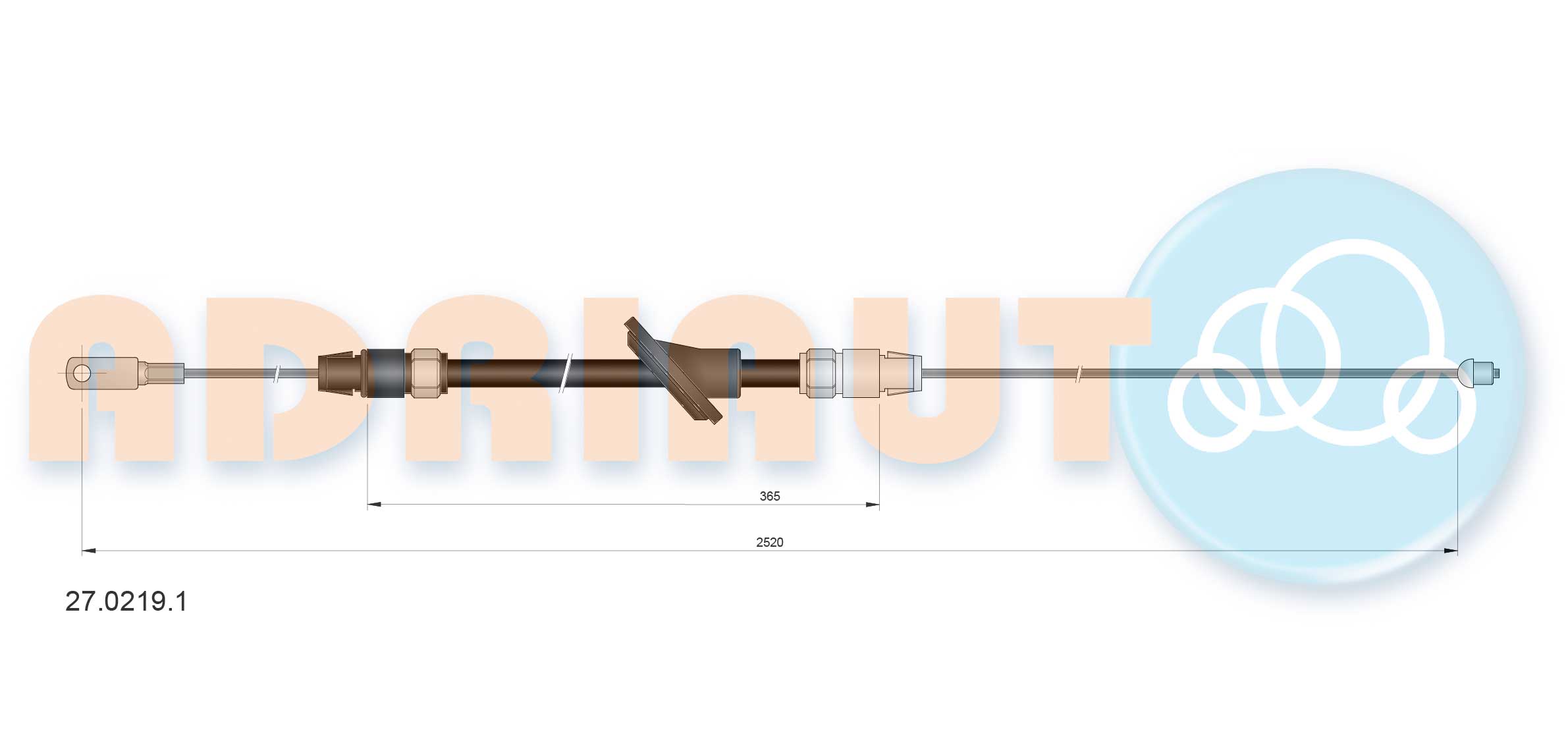 Handremkabel Adriauto 27.0219.1