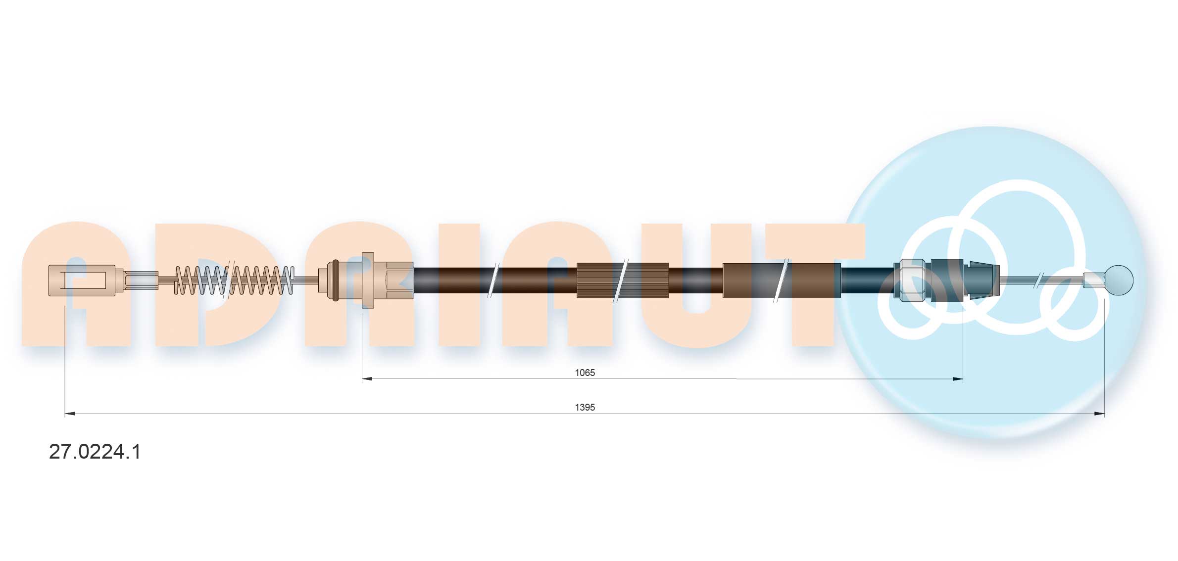 Handremkabel Adriauto 27.0224.1