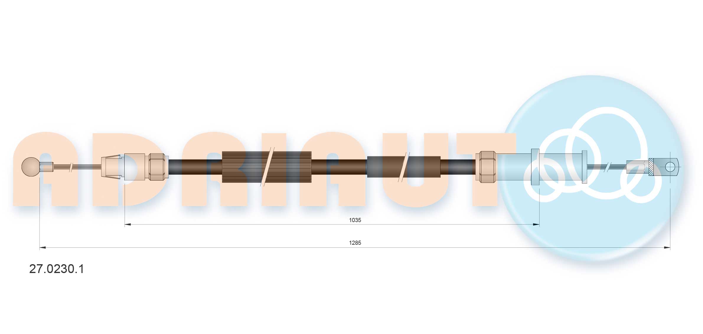 Handremkabel Adriauto 27.0230.1