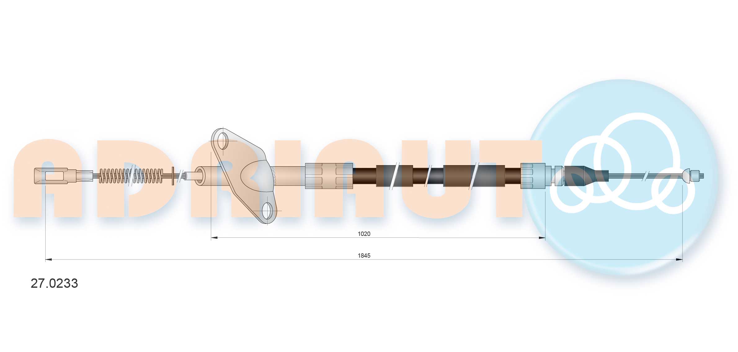 Handremkabel Adriauto 27.0233