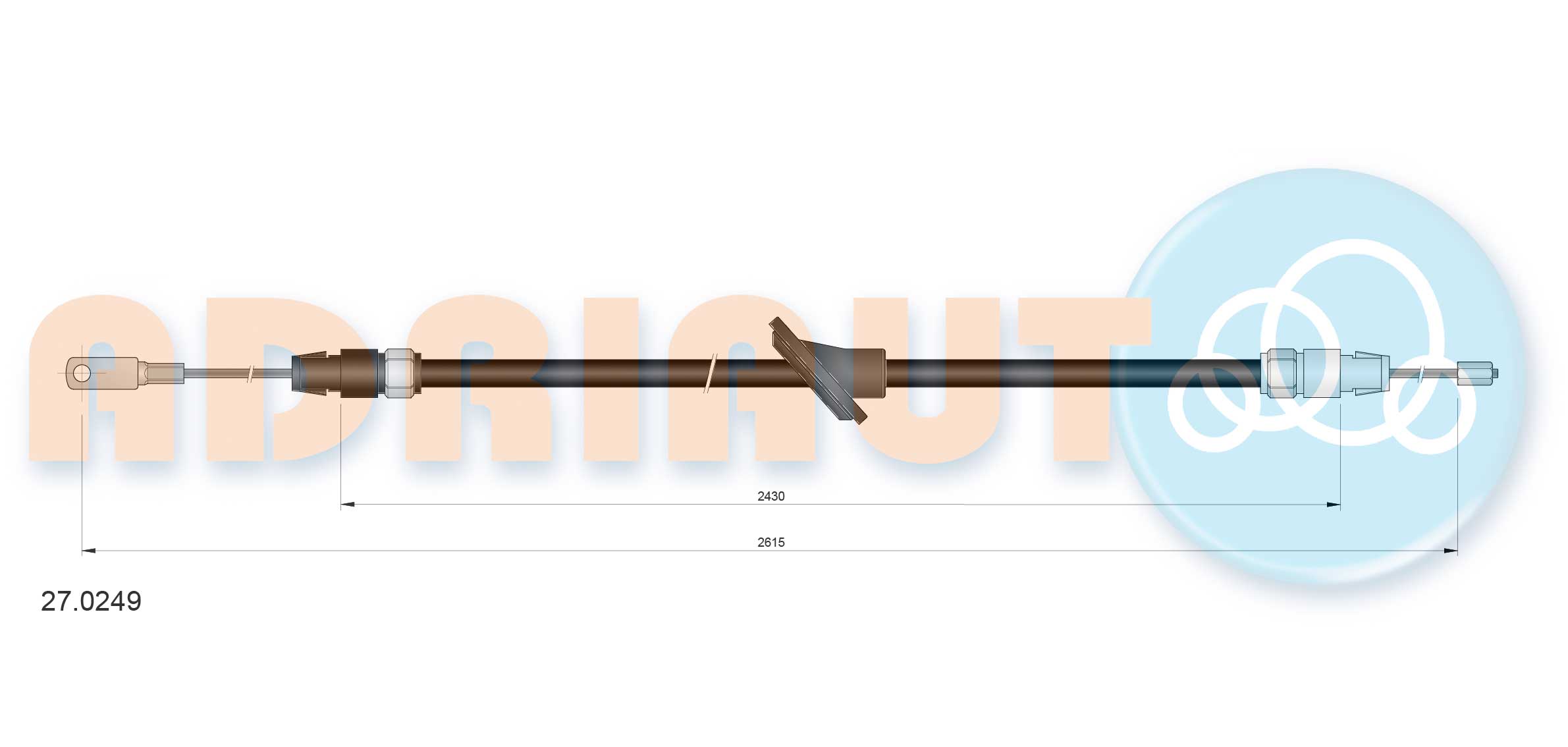 Handremkabel Adriauto 27.0249