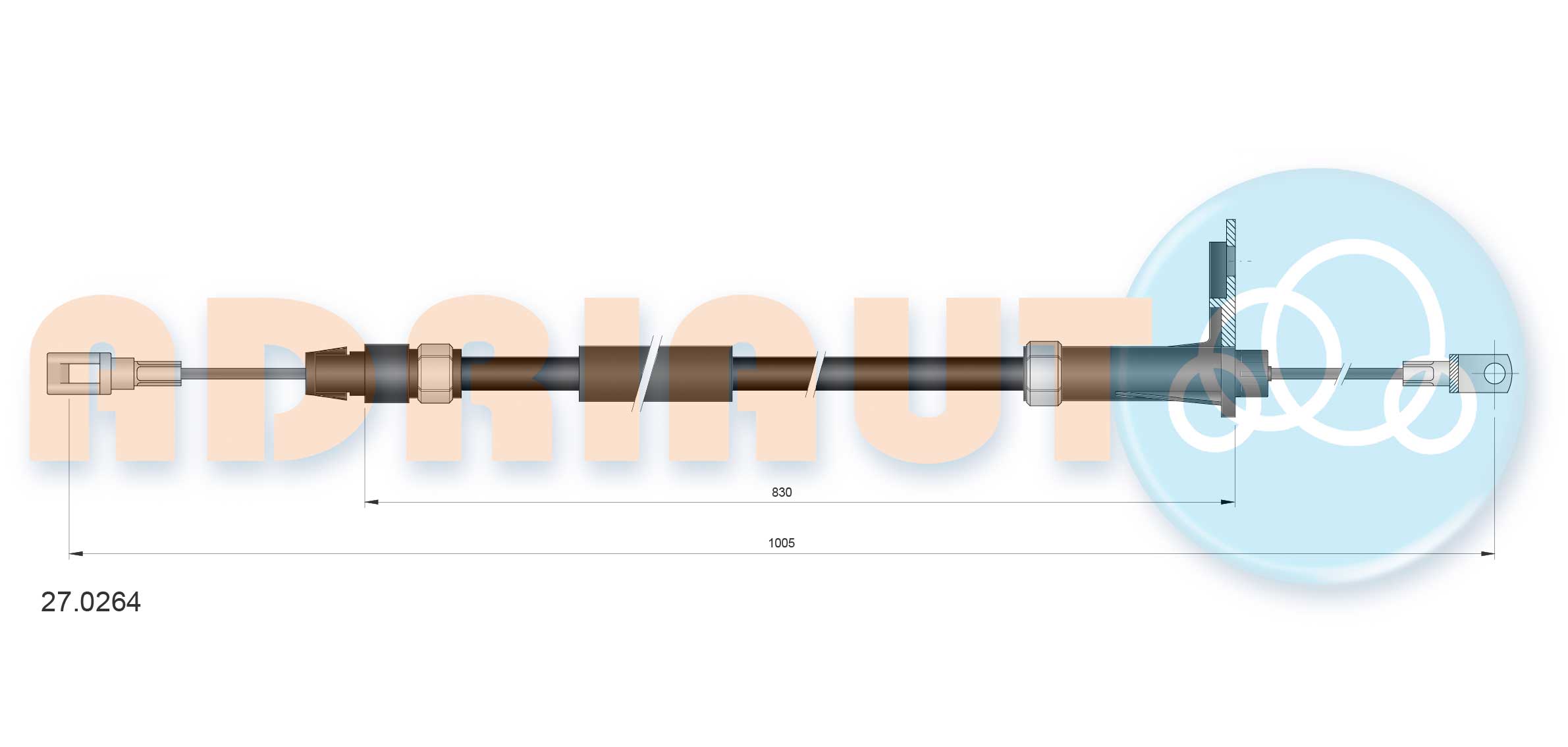 Handremkabel Adriauto 27.0264