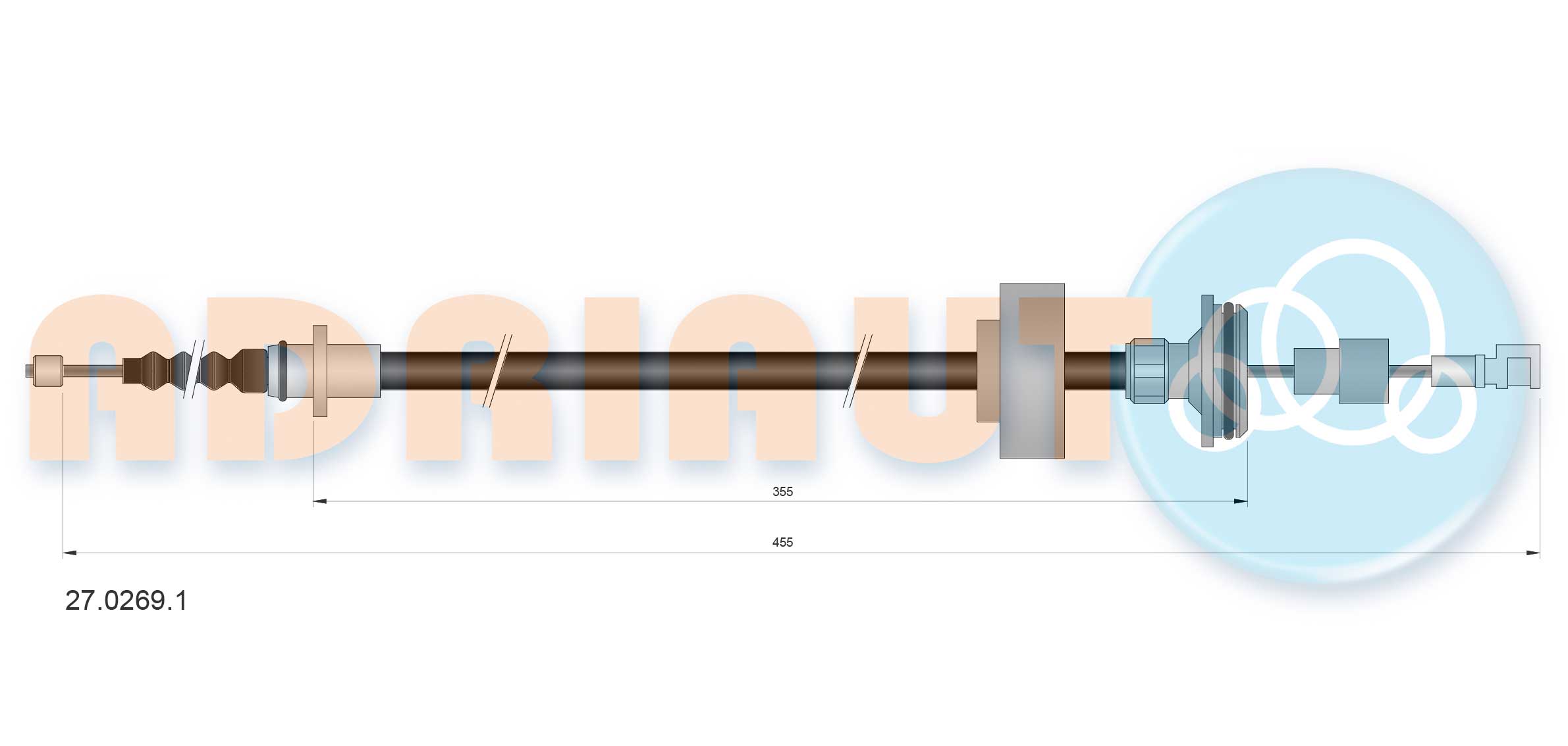 Handremkabel Adriauto 27.0269.1
