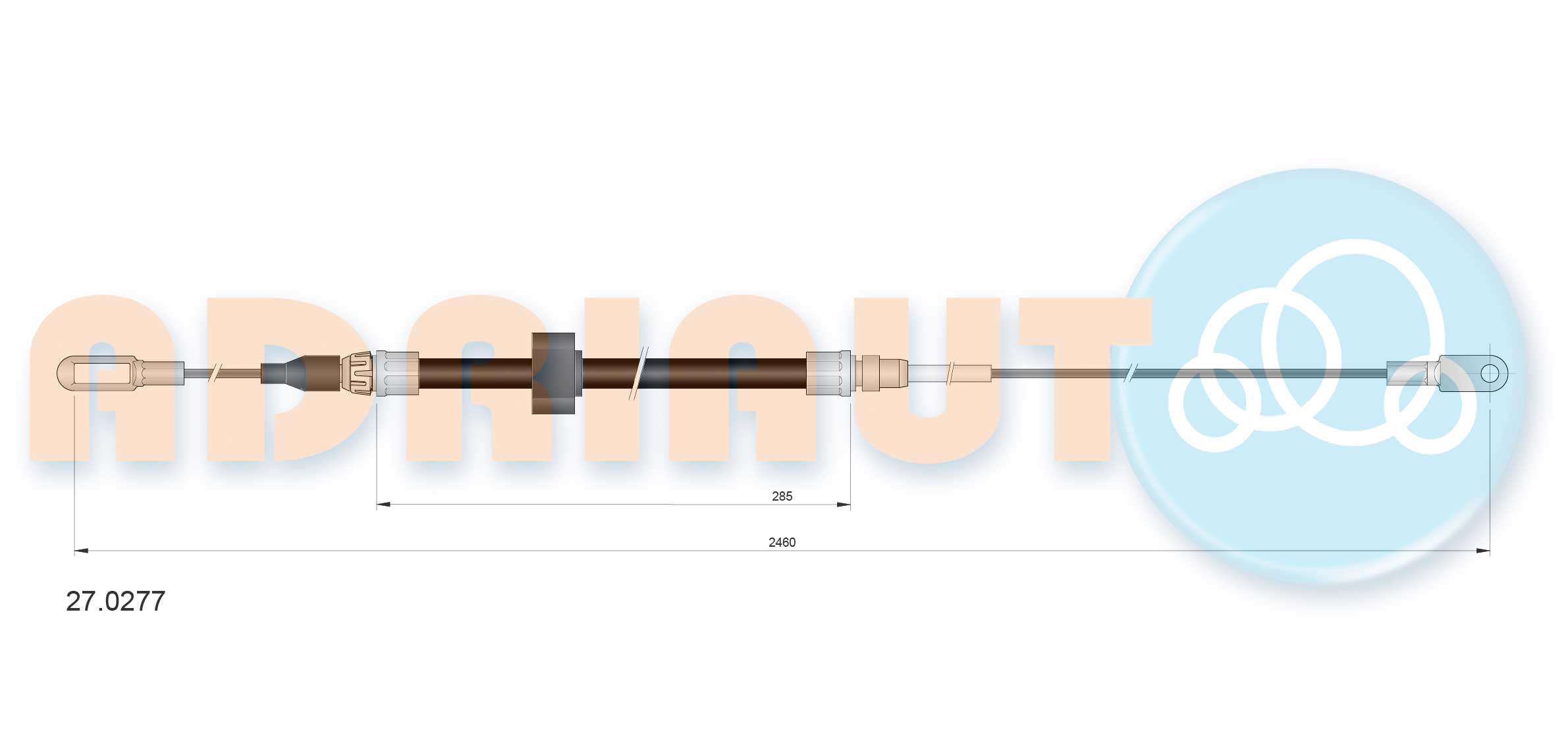 Handremkabel Adriauto 27.0277