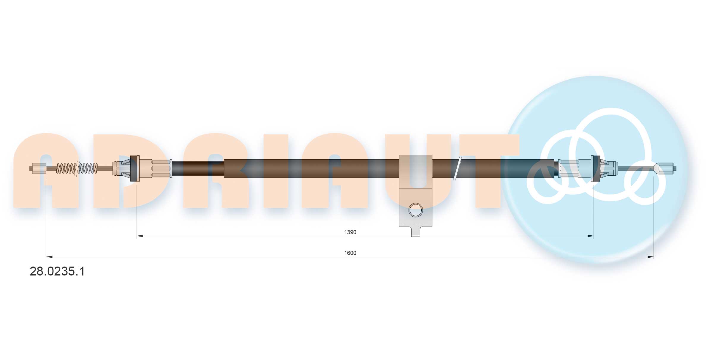 Handremkabel Adriauto 28.0235.1