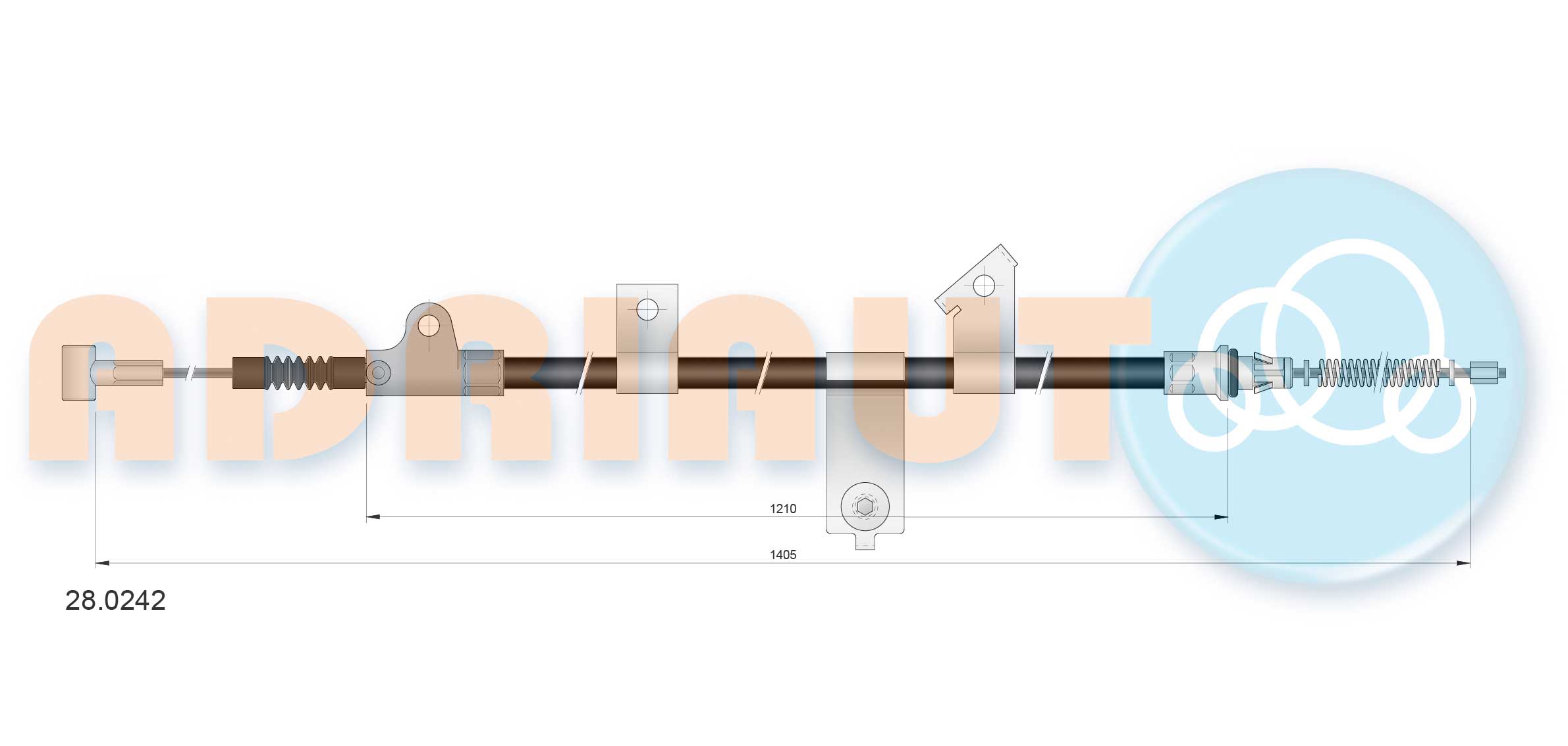 Handremkabel Adriauto 28.0242