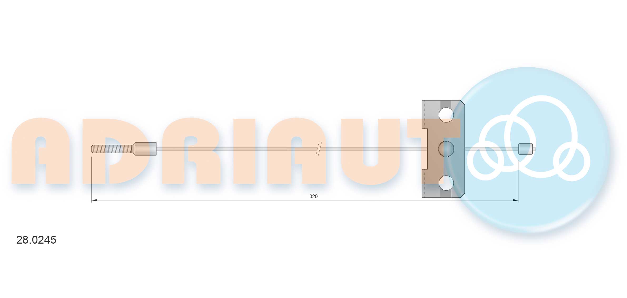 Handremkabel Adriauto 28.0245