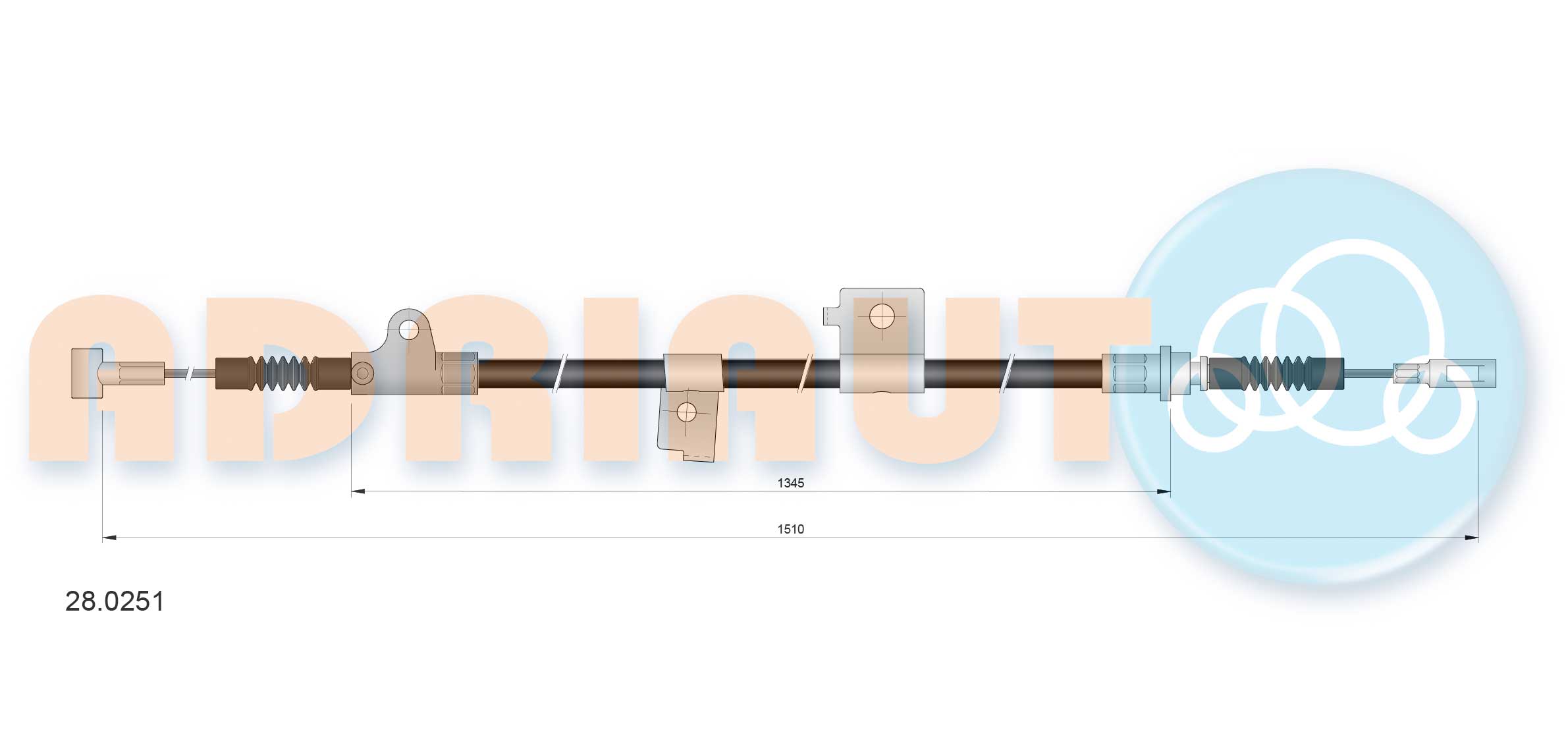 Handremkabel Adriauto 28.0251