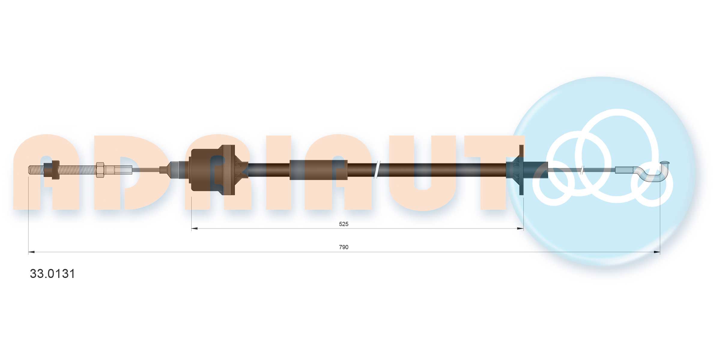 Koppelingskabel Adriauto 33.0131