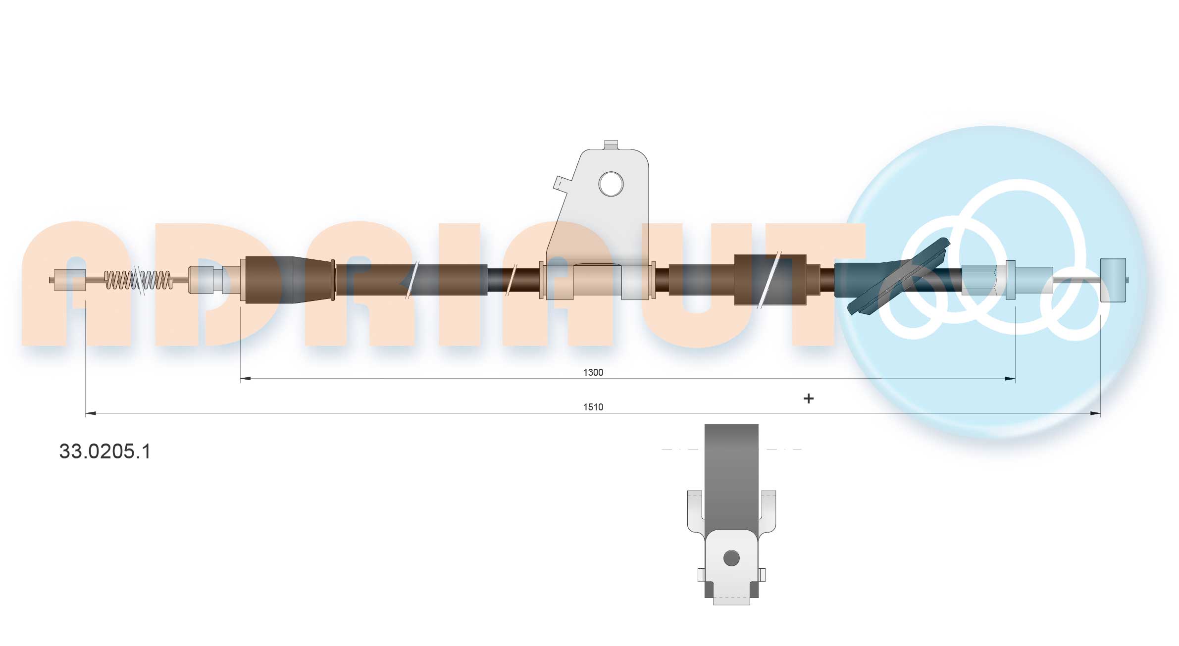 Handremkabel Adriauto 33.0205.1