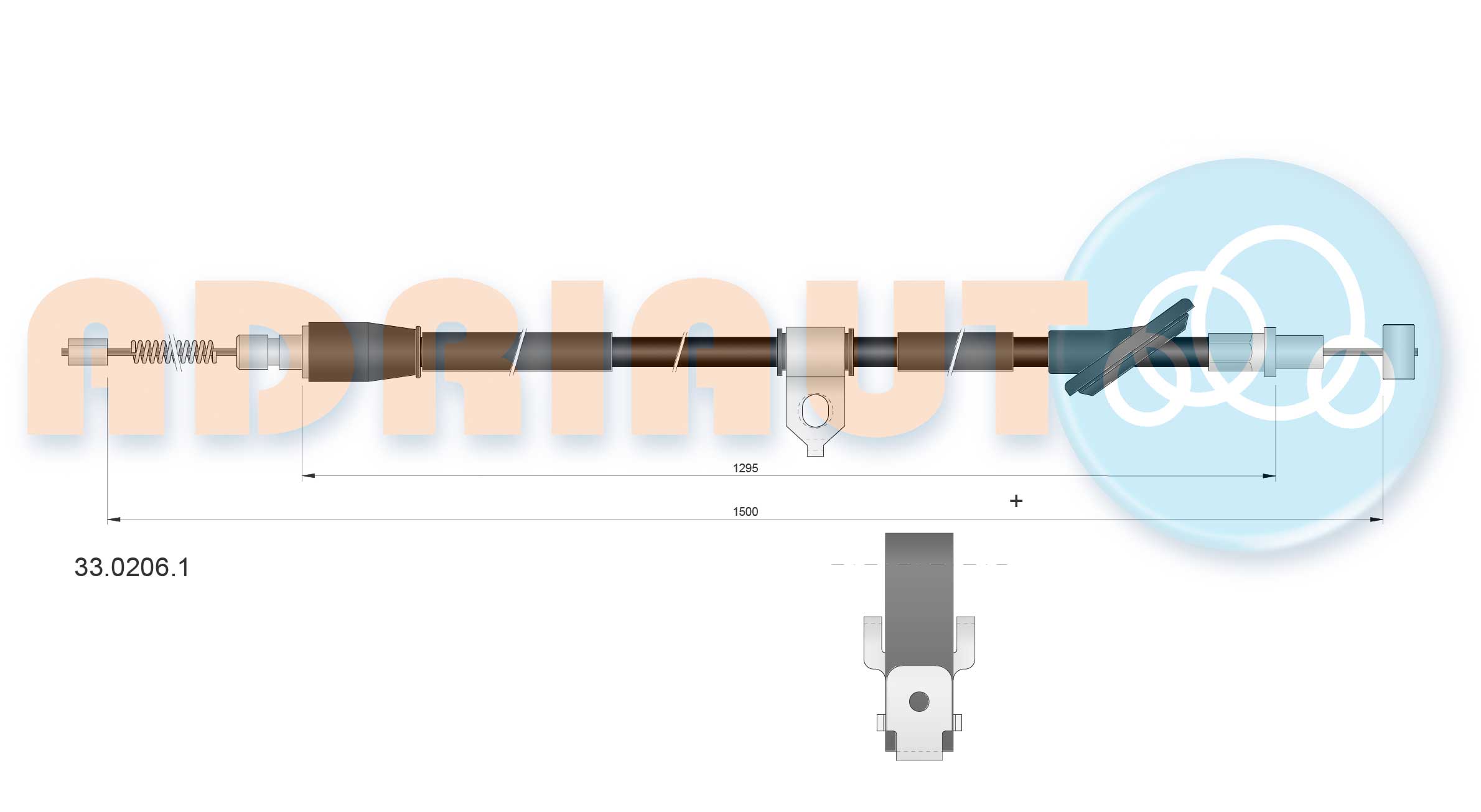 Handremkabel Adriauto 33.0206.1