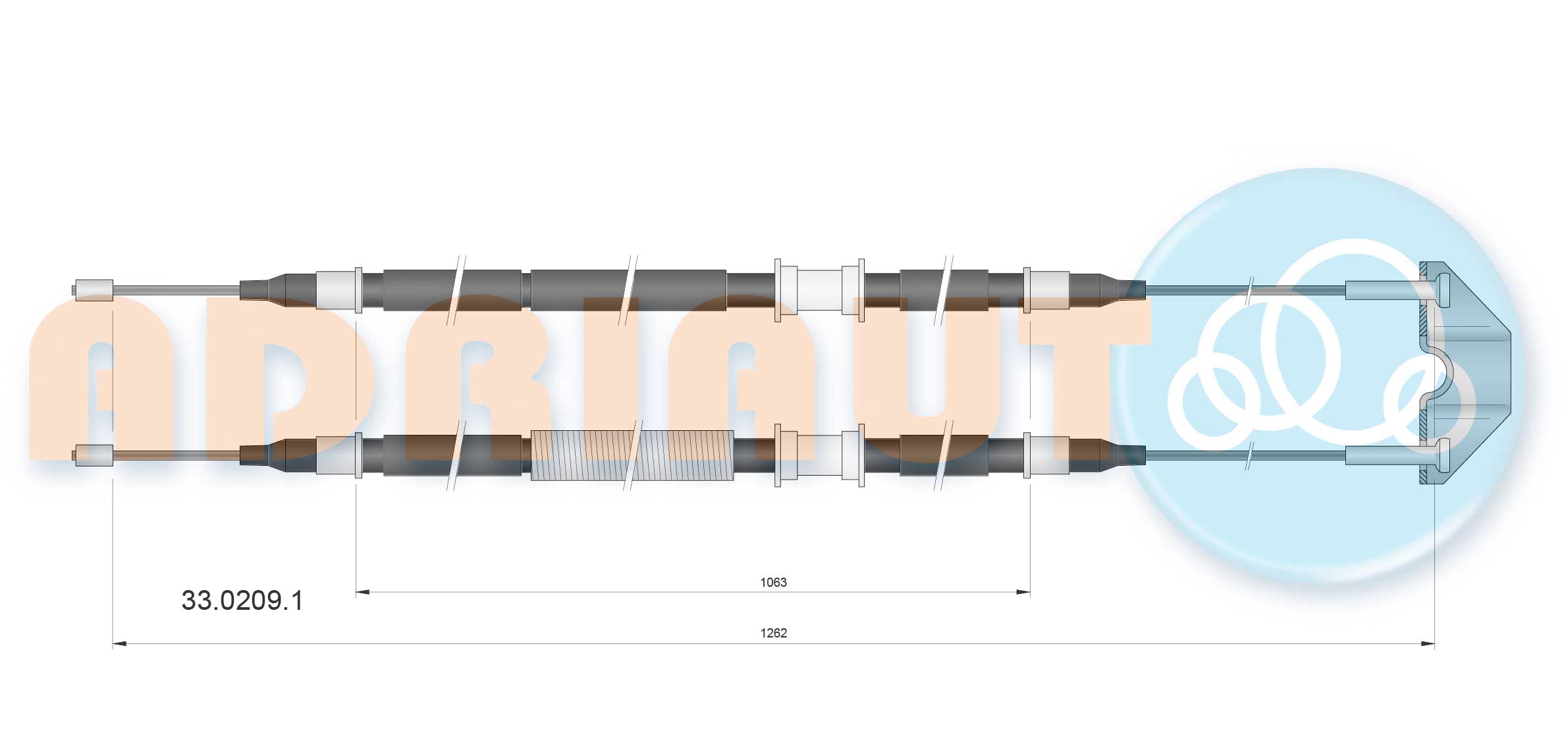 Handremkabel Adriauto 33.0209.1