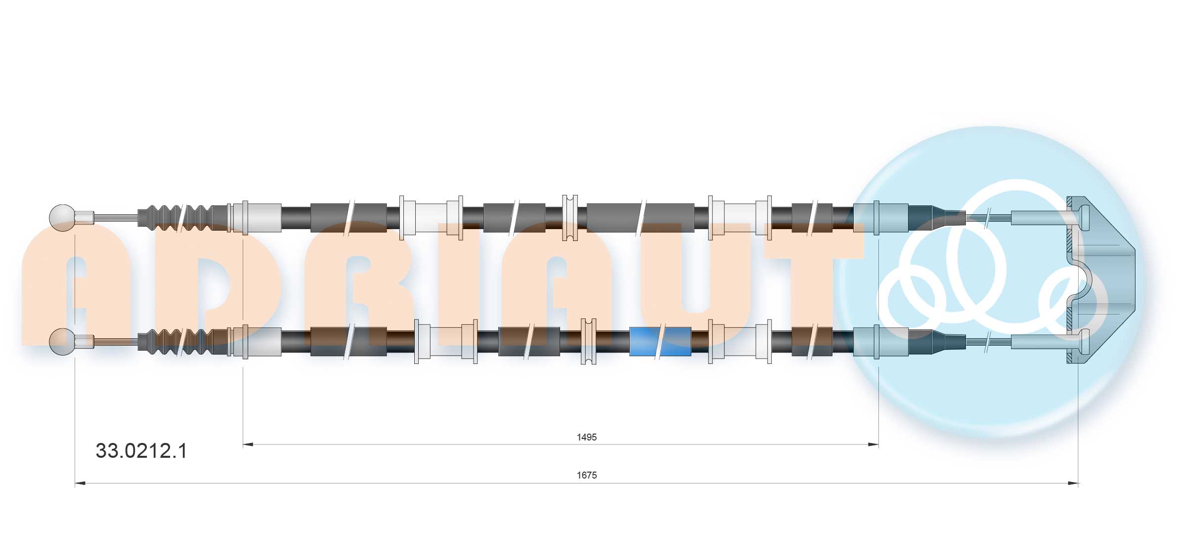 Handremkabel Adriauto 33.0212.1