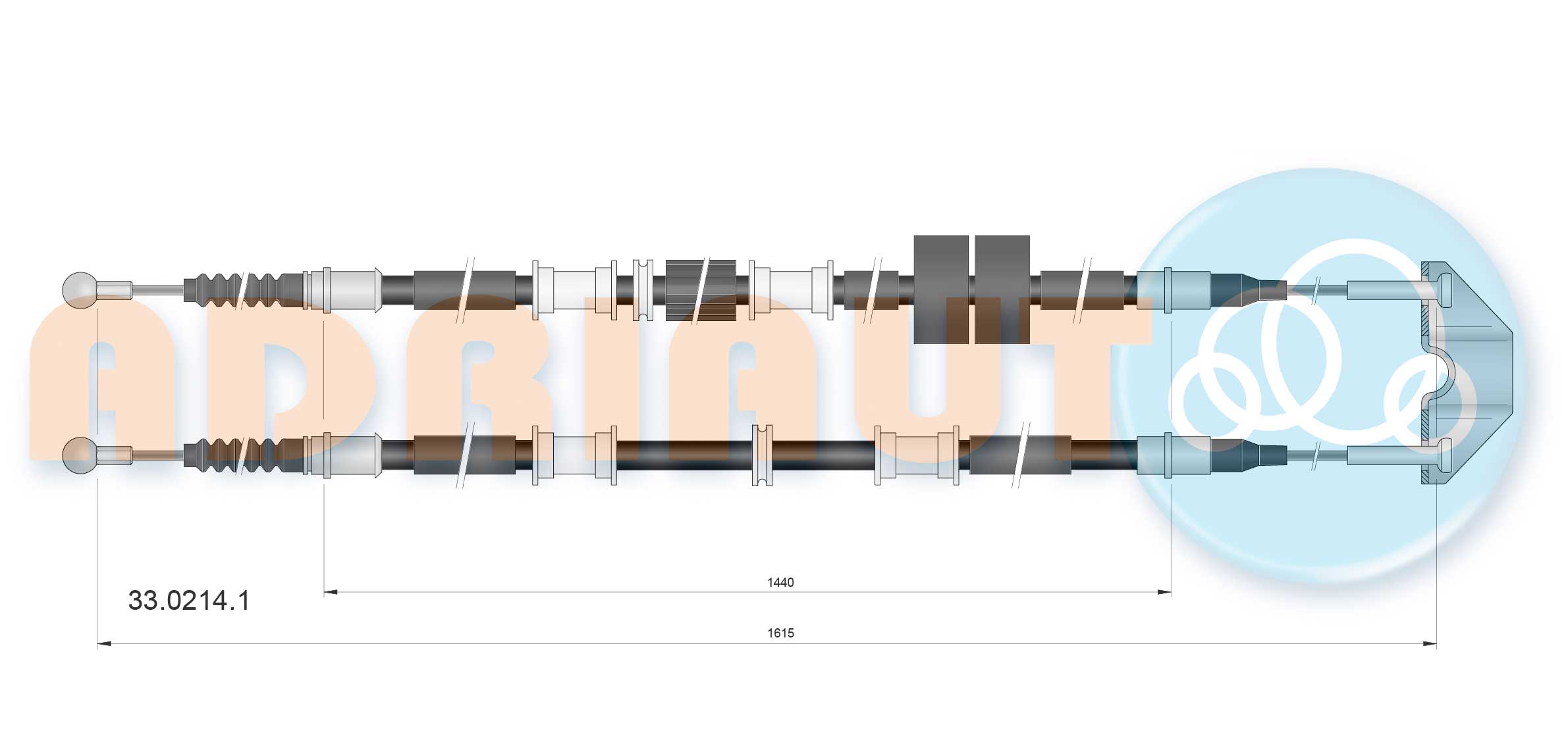 Handremkabel Adriauto 33.0214.1