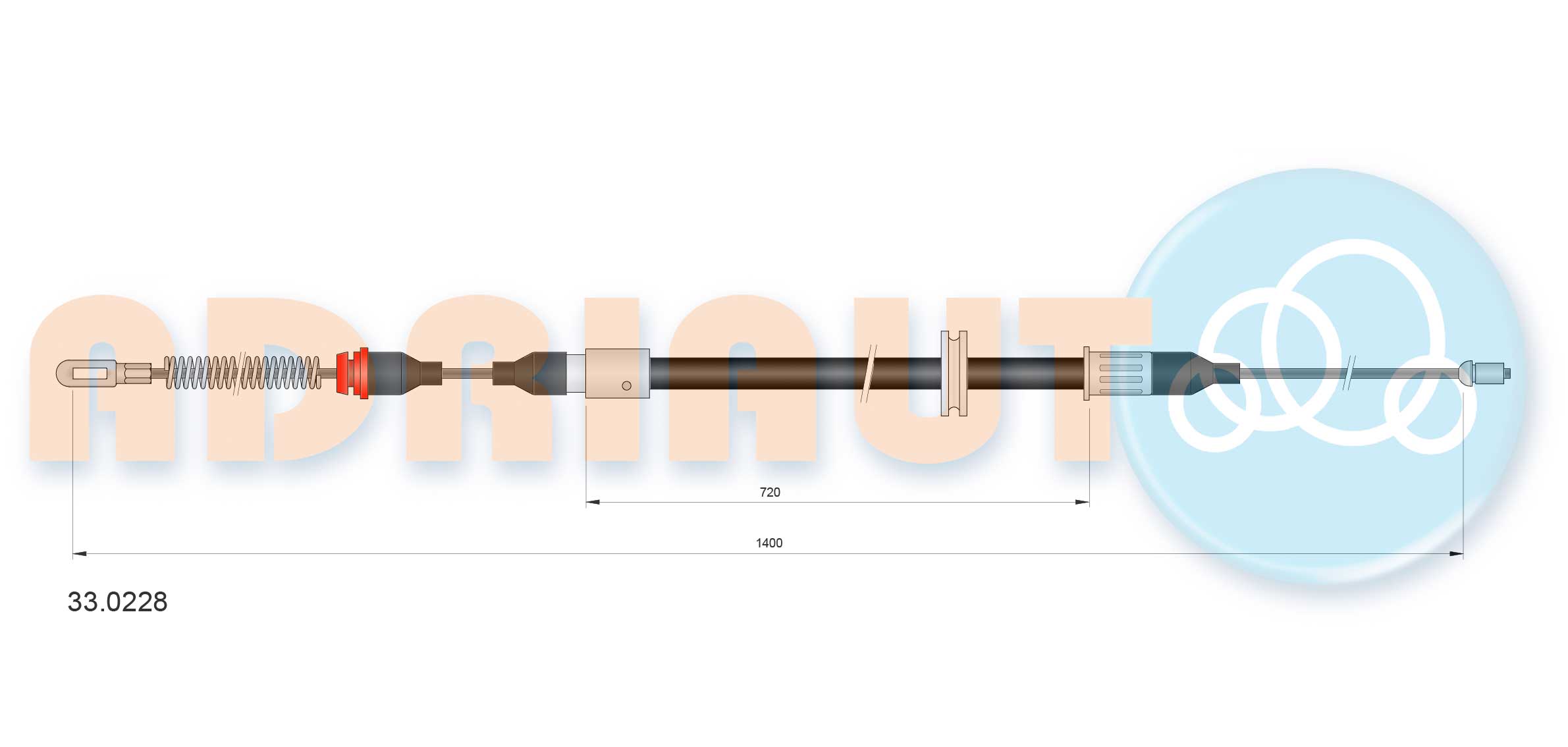 Handremkabel Adriauto 33.0228