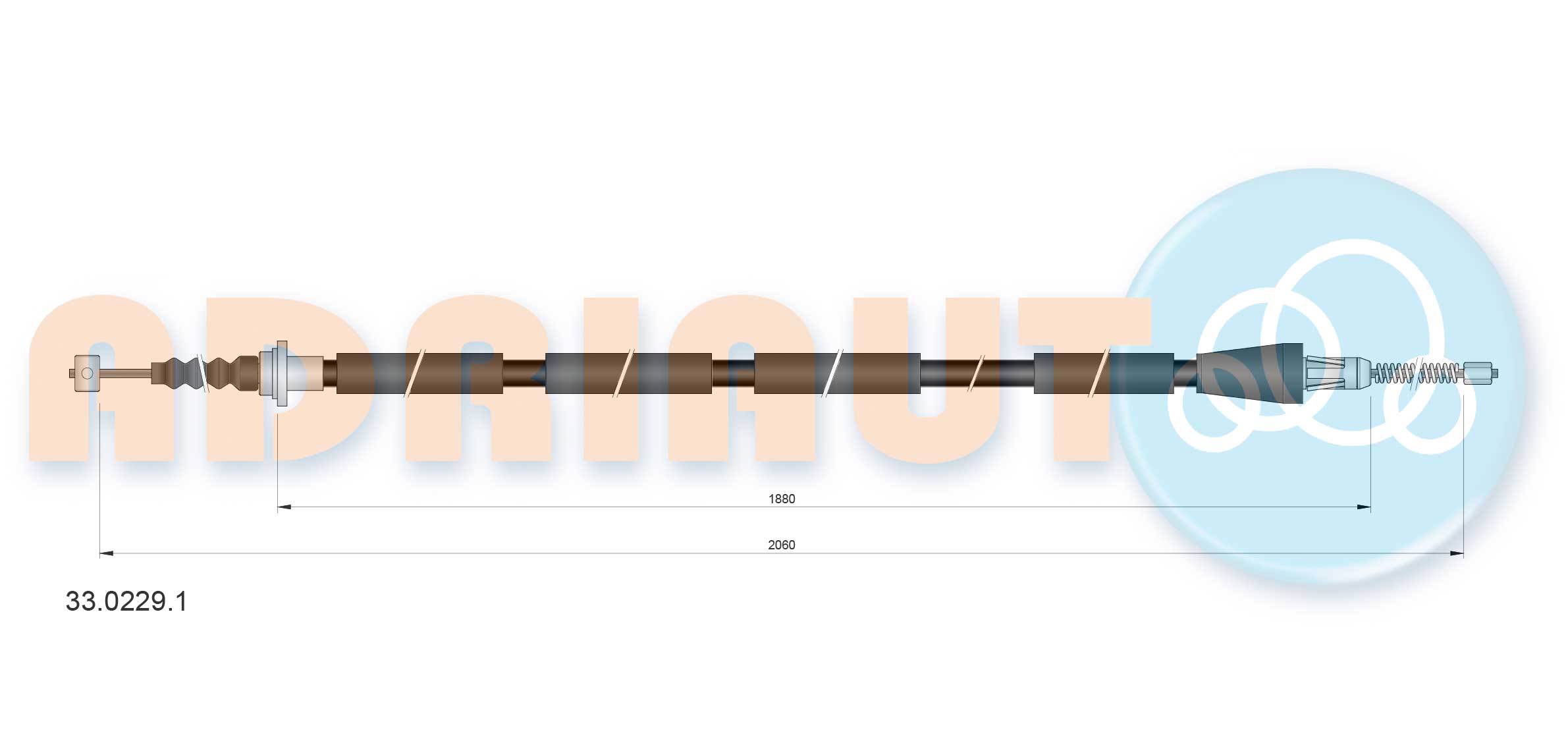 Handremkabel Adriauto 33.0229.1
