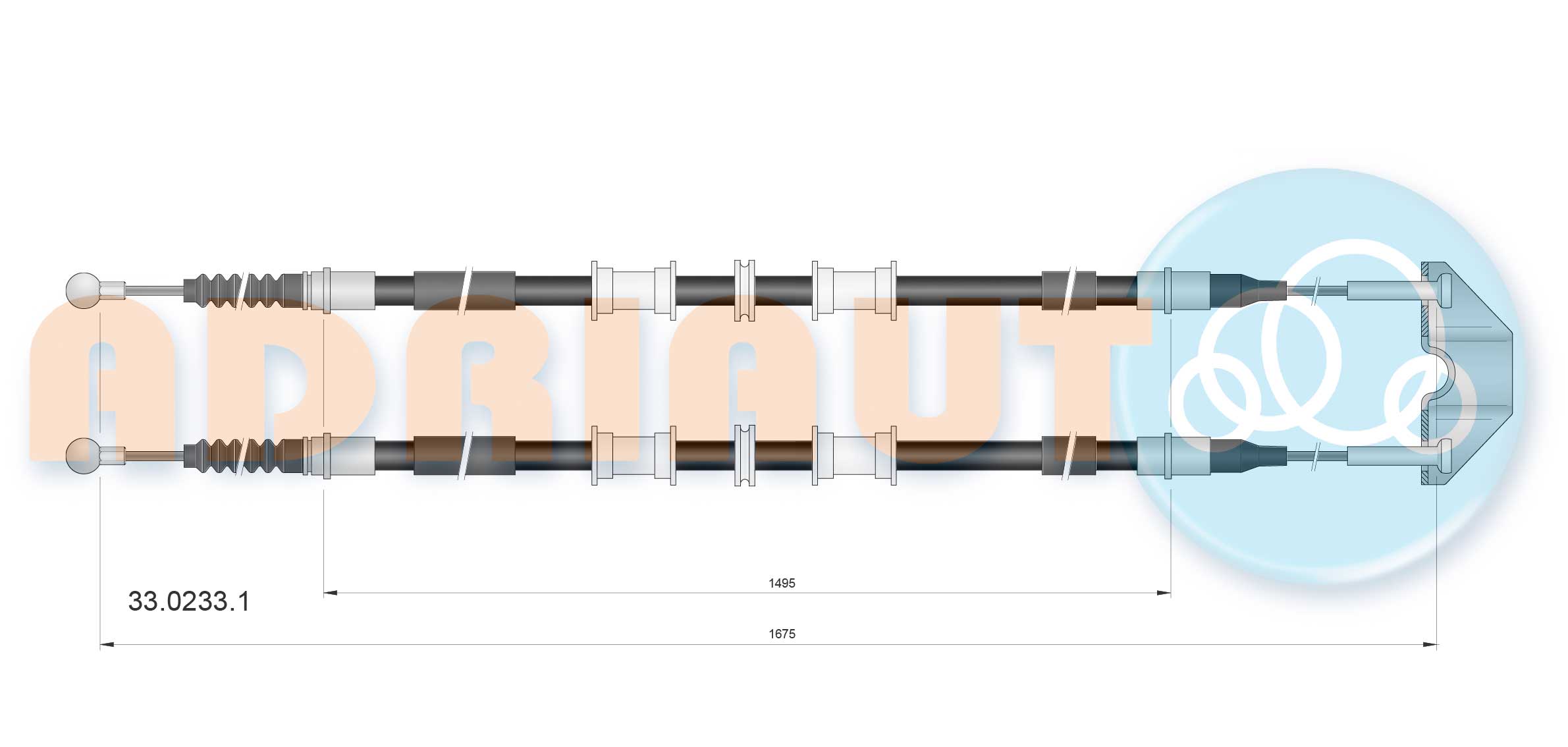 Handremkabel Adriauto 33.0233.1