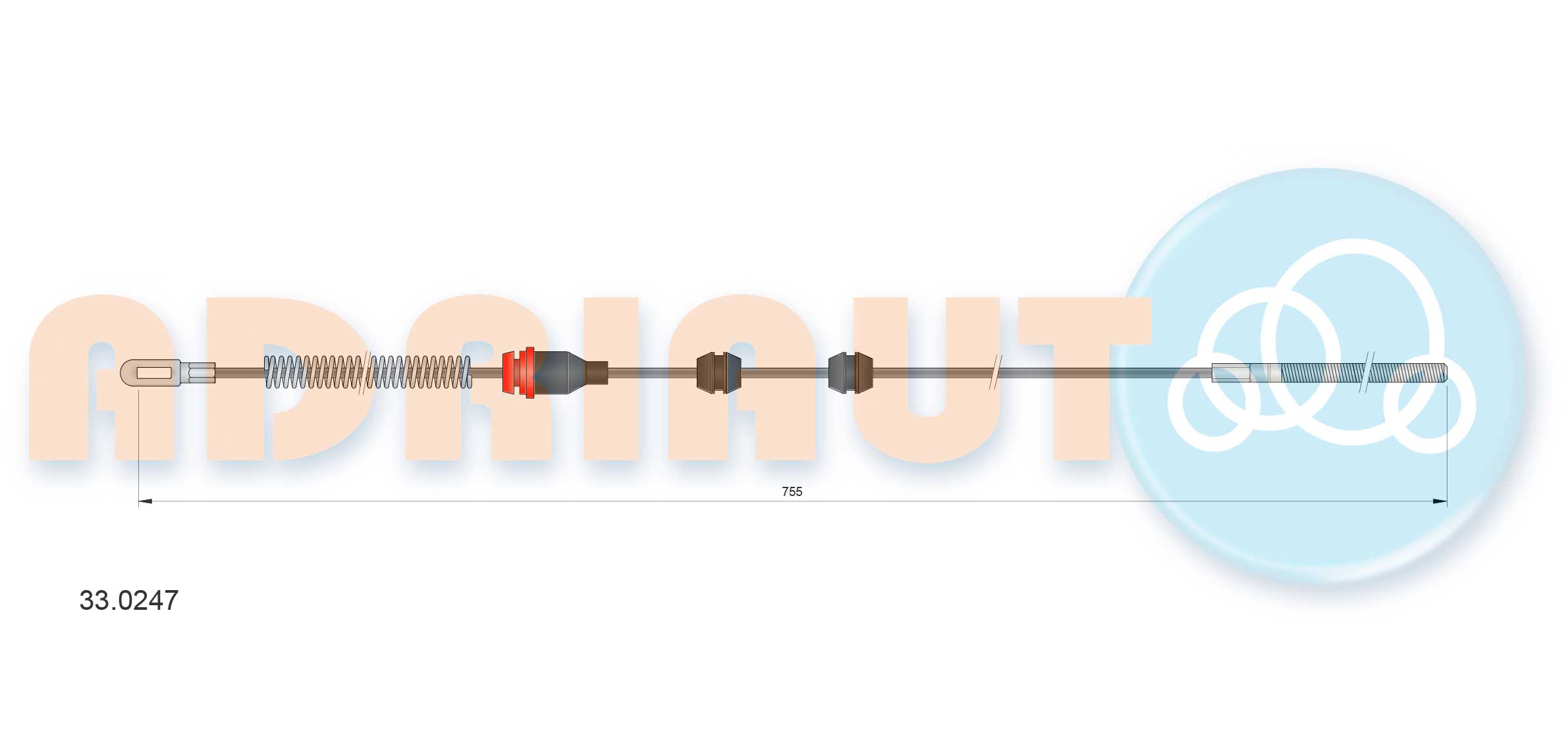 Handremkabel Adriauto 33.0247