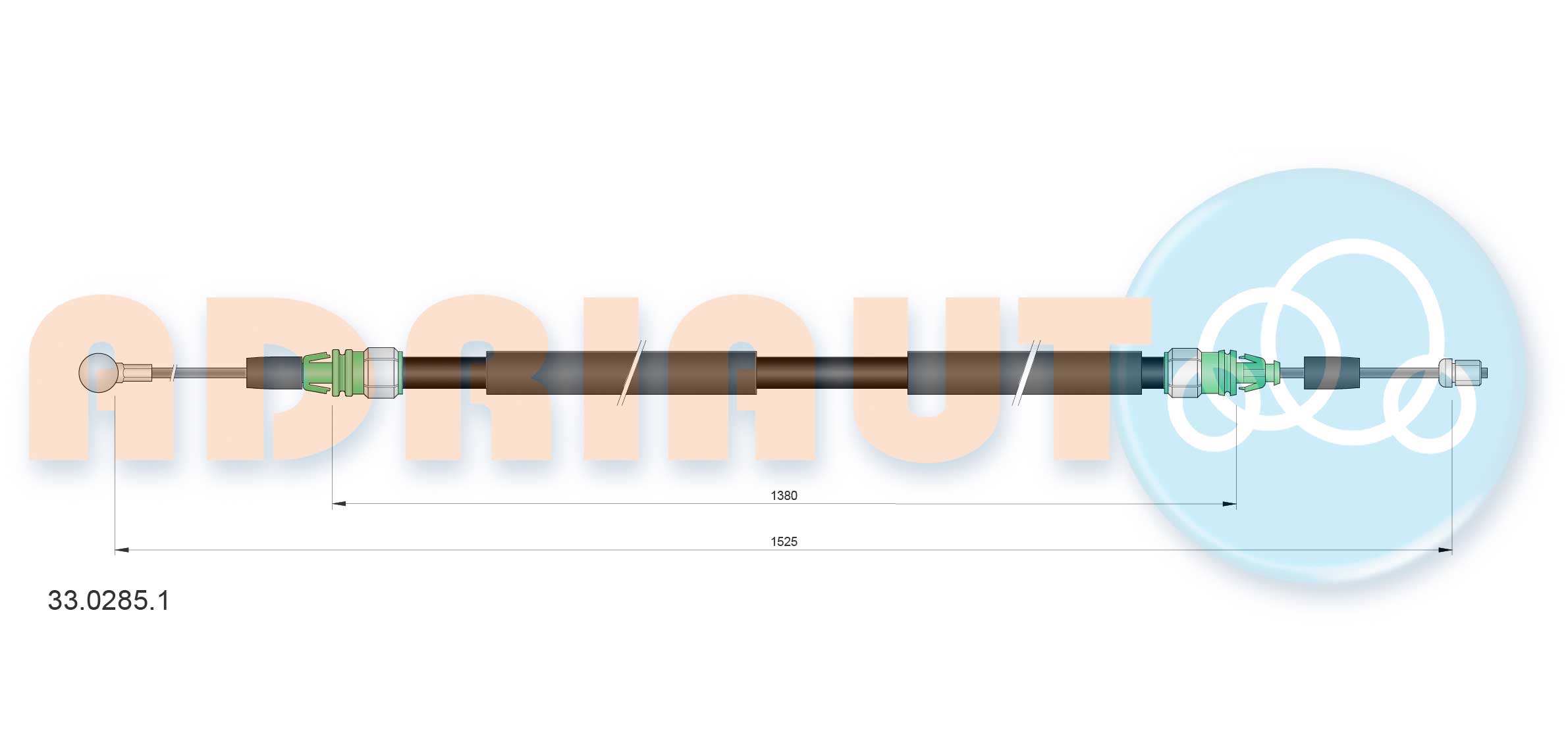 Handremkabel Adriauto 33.0285.1